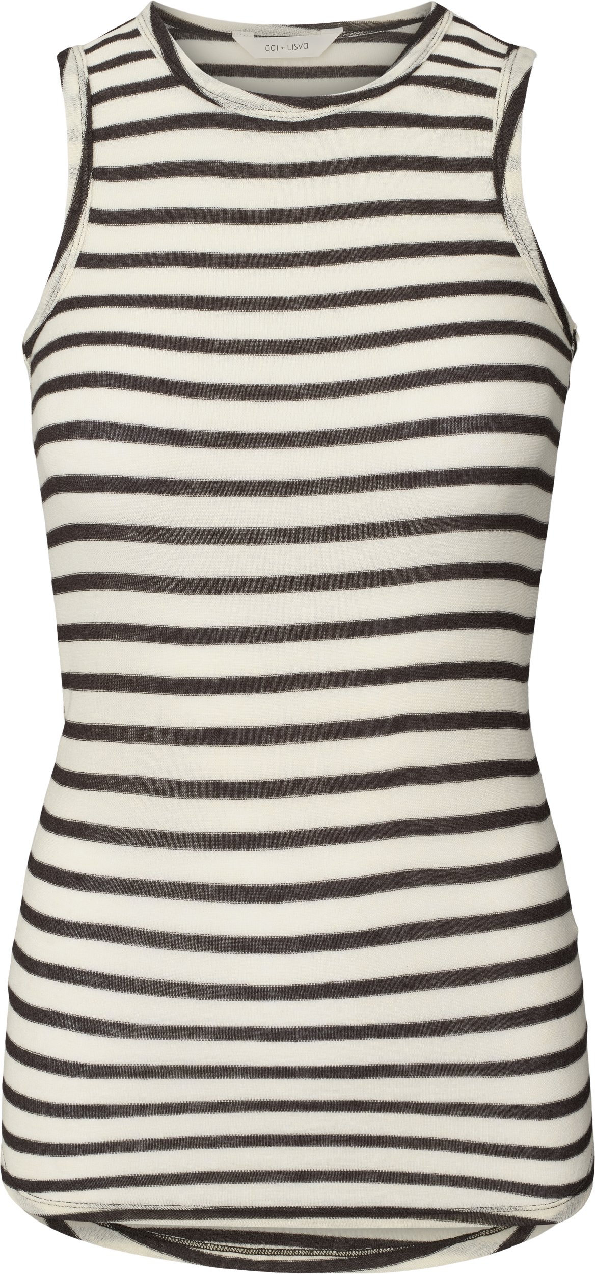 GAI+LISVA Alberte Wool Top Tops & T-shirts 196 Reverse Dark Grey Stripe