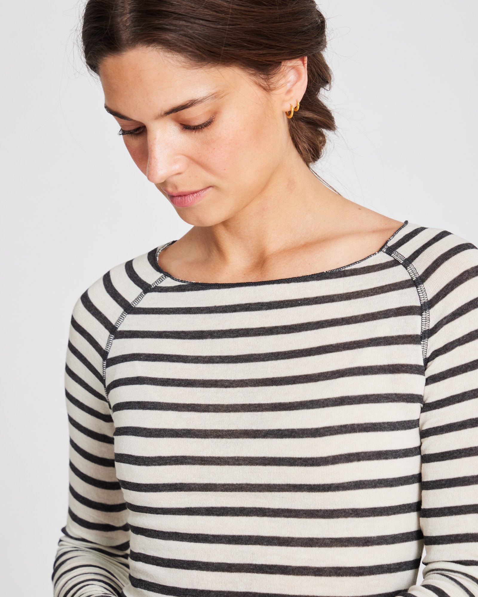 GAI+LISVA Amalie Sailor Wool Top Tops & T-shirts 964 Ecru / Grafite Sailor Stripe