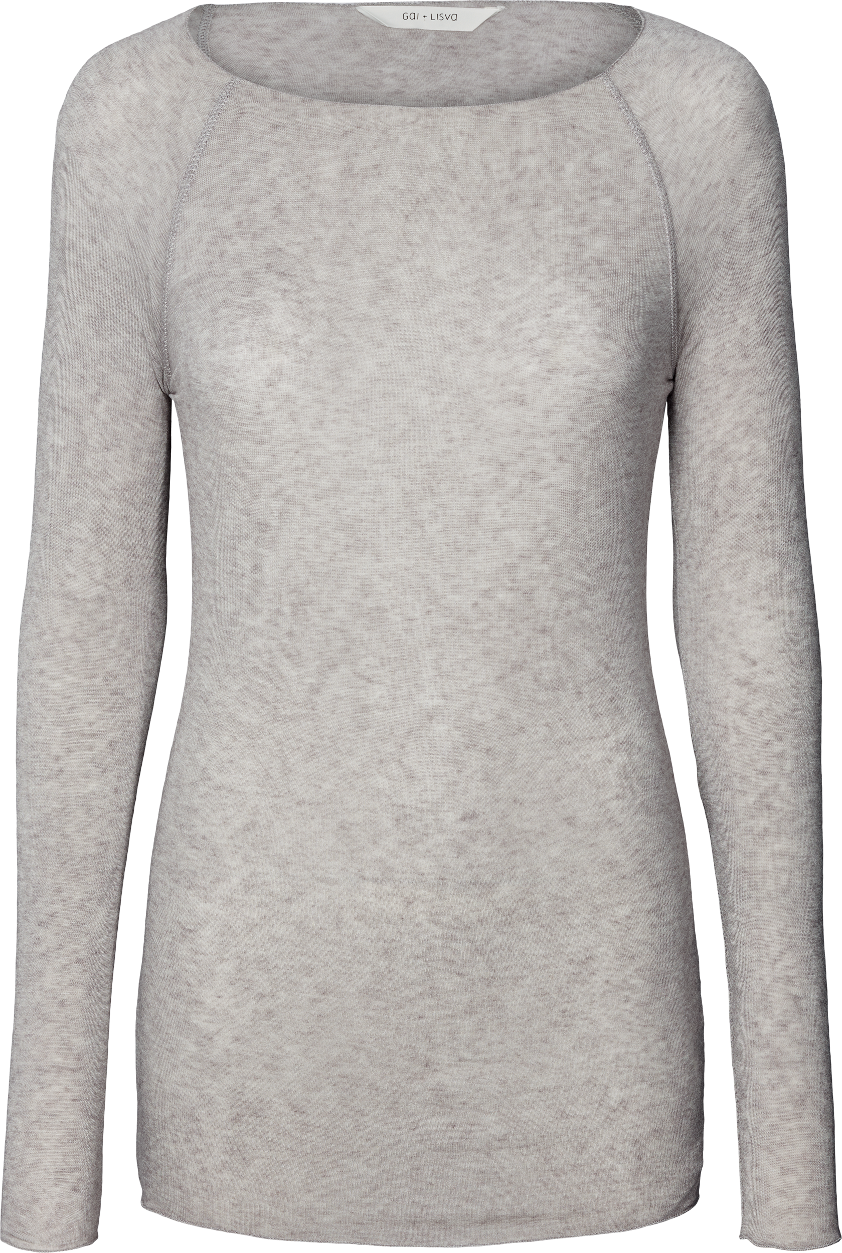 GAI+LISVA Amalie Wool Top Tops & T-shirts 601 Light Grey Melange
