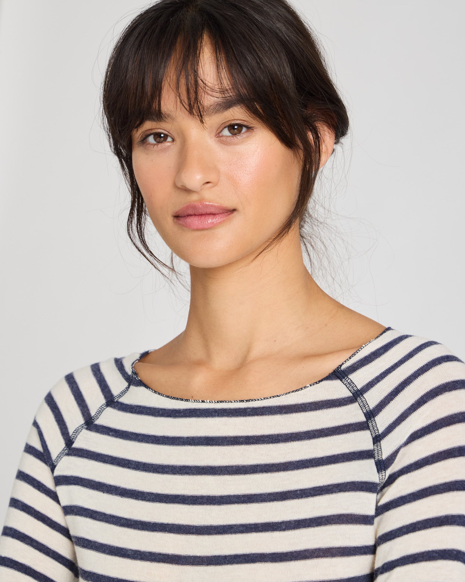 GAI+LISVA Amalie Wool Top Tops & T-shirts 197 Reverse Denim Stripe