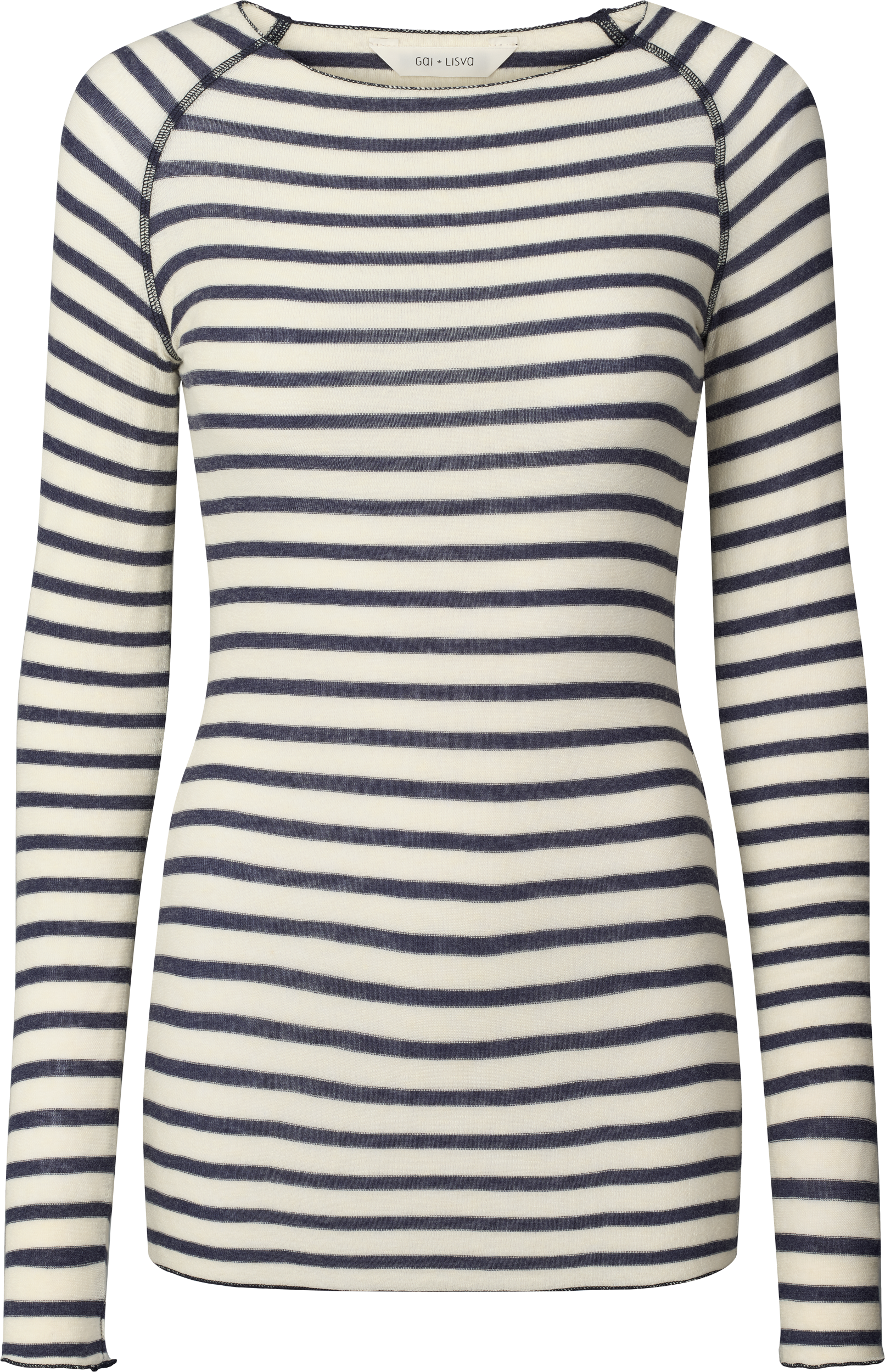 GAI+LISVA Amalie Wool Top Tops & T-shirts 197 Reverse Denim Stripe
