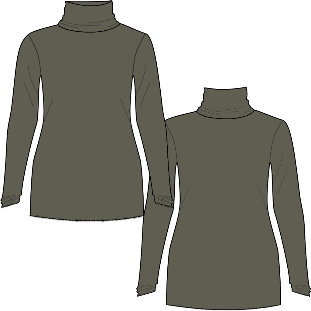 GAI+LISVA Anna Wool Turtleneck Tops & T-shirts 170 Olive Night
