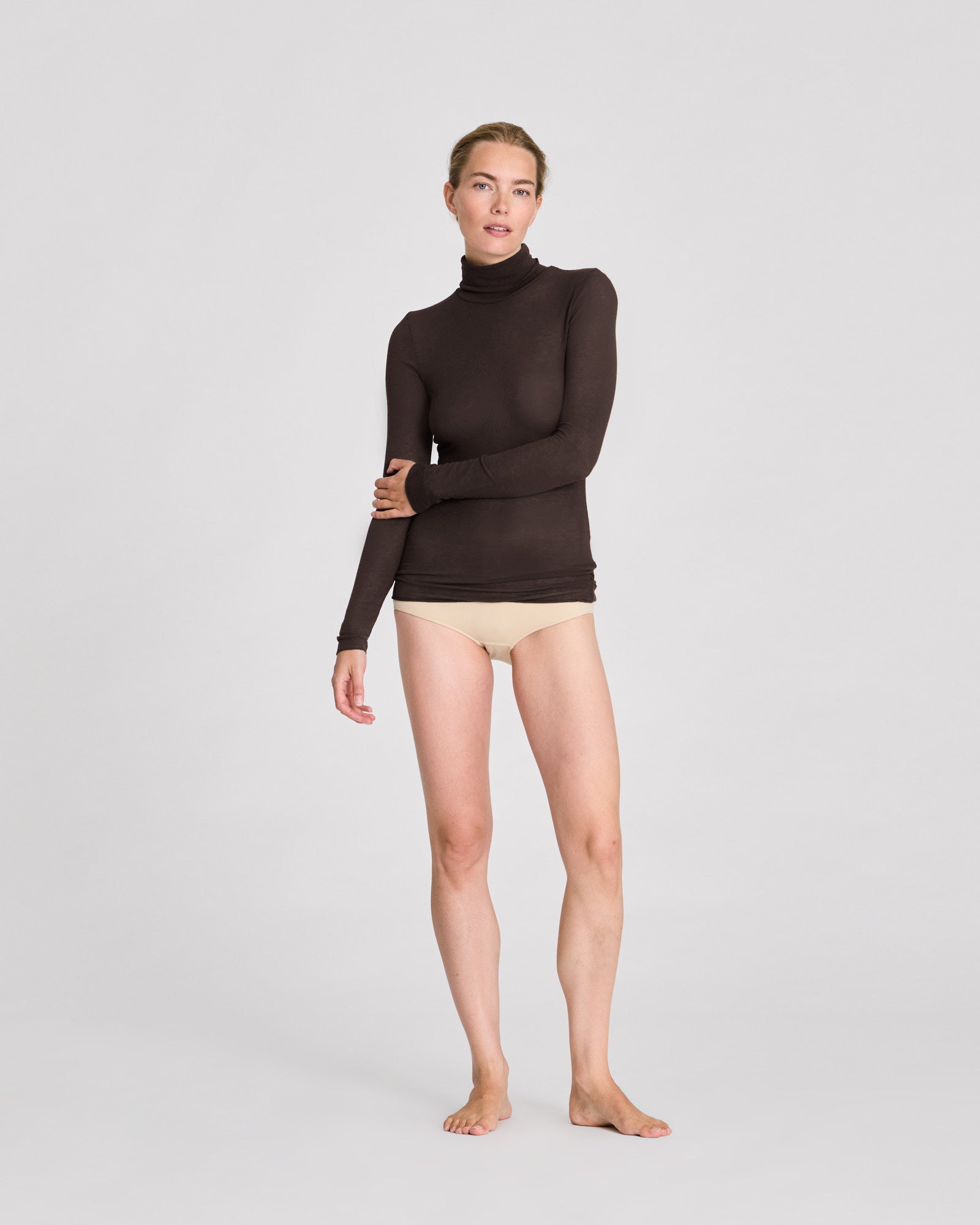 GAI+LISVA Anna Wool Turtleneck Tops & T-shirts 681 Mulch
