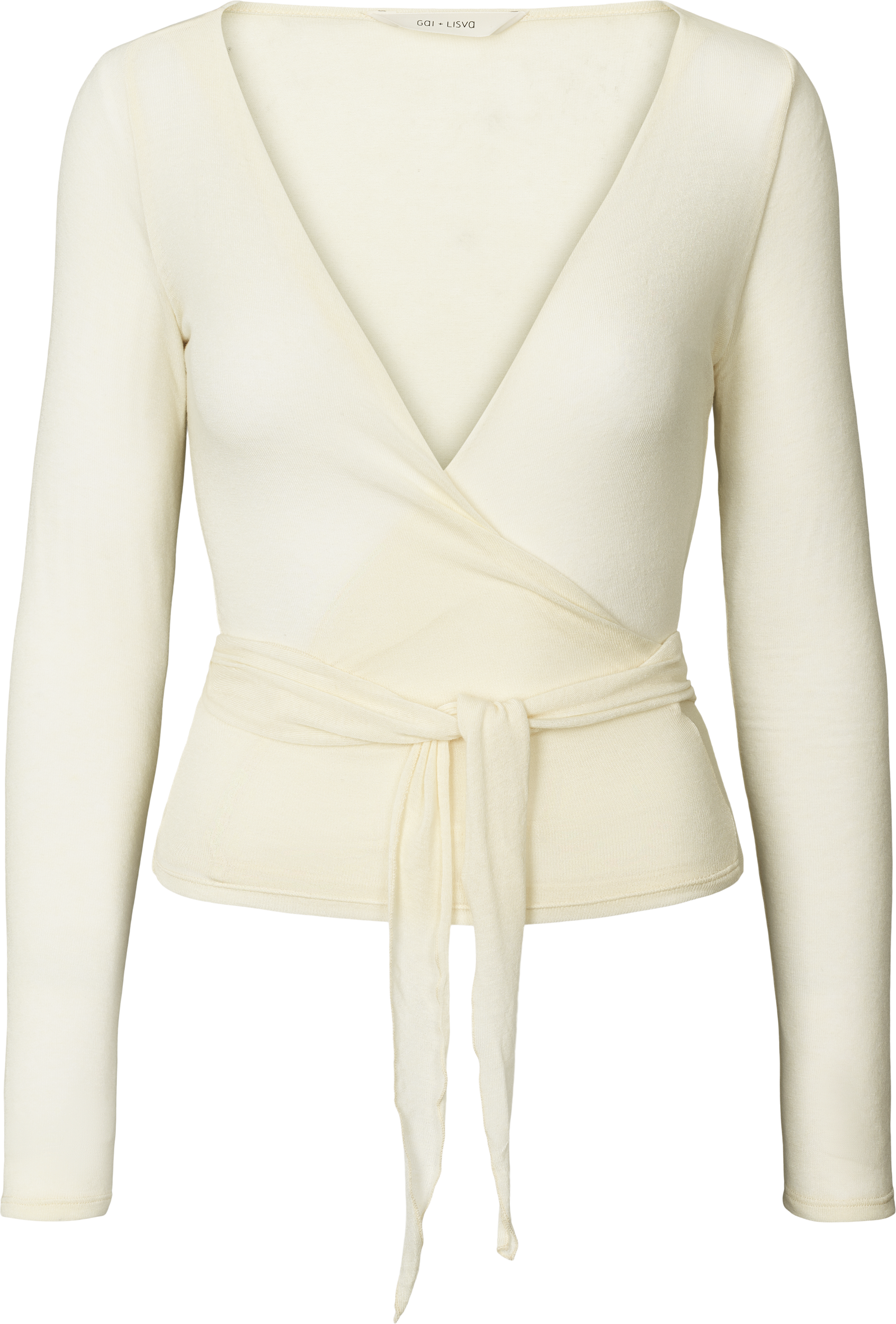 GAI+LISVA Anne Wool Wrap Top Tops & T-shirts 150 Off White