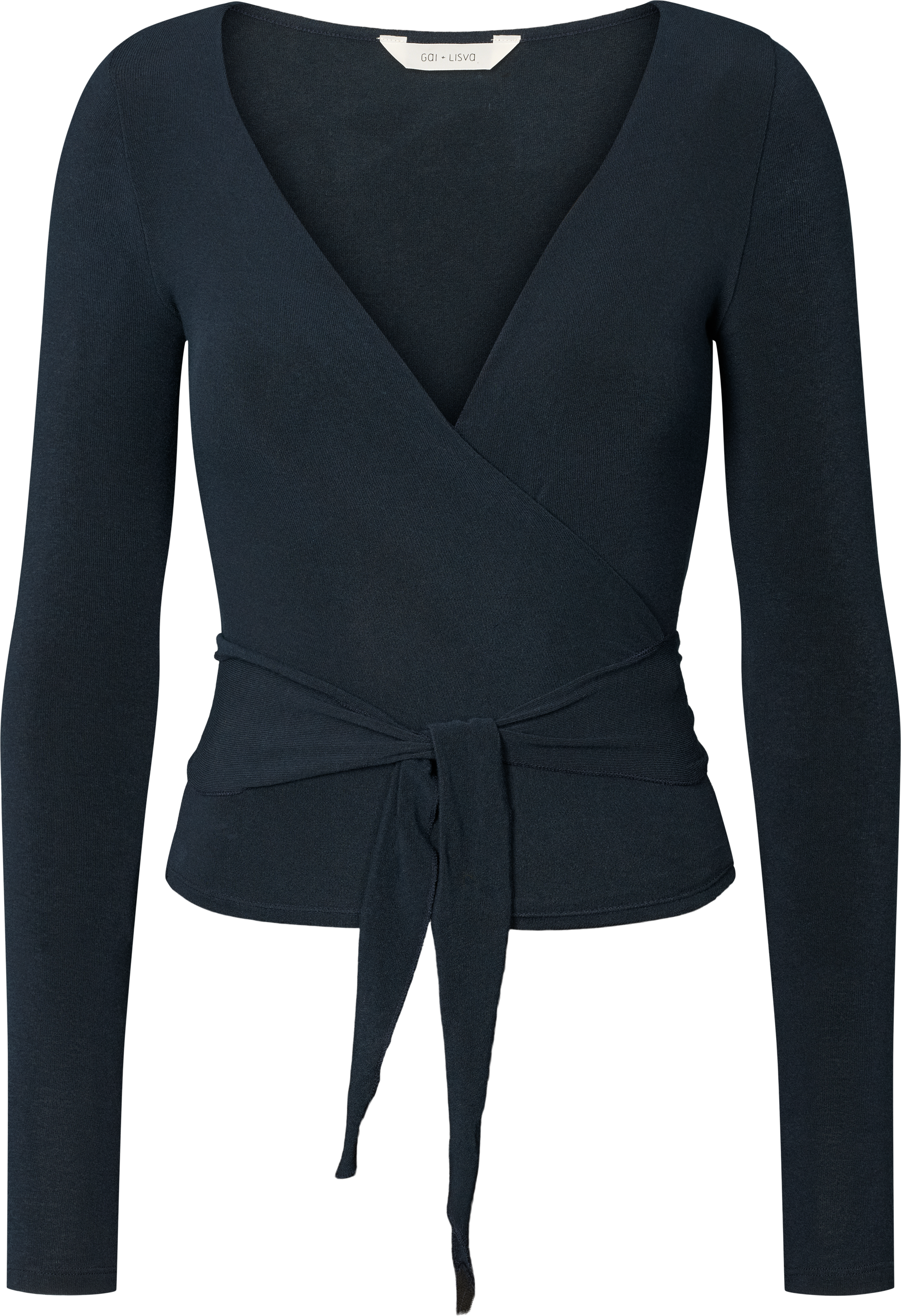 GAI+LISVA Anne Wool Wrap Top Tops & T-shirts 181 Midnight Blue