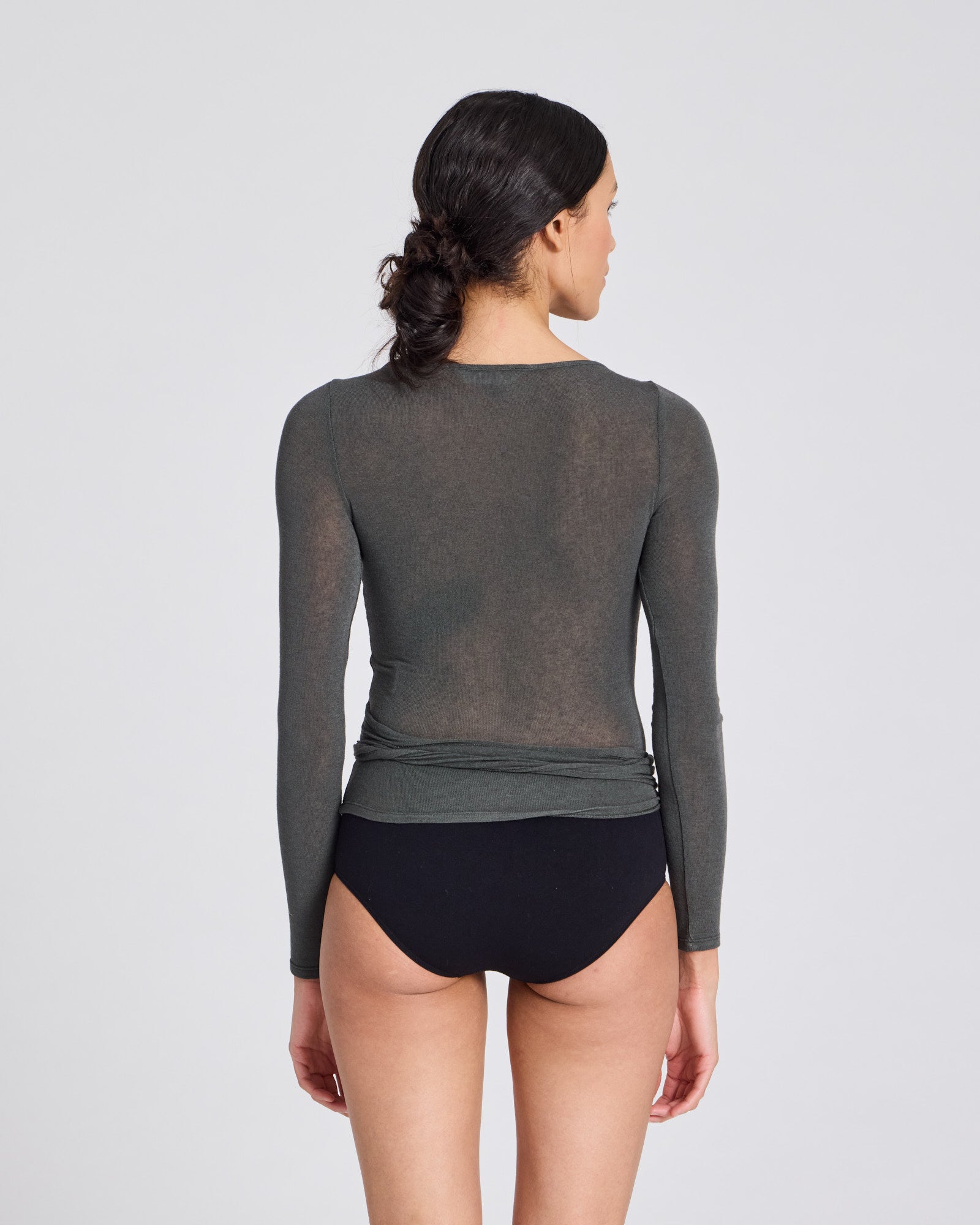 GAI+LISVA Anne Wool Wrap Top Tops & T-shirts 191 Beluga