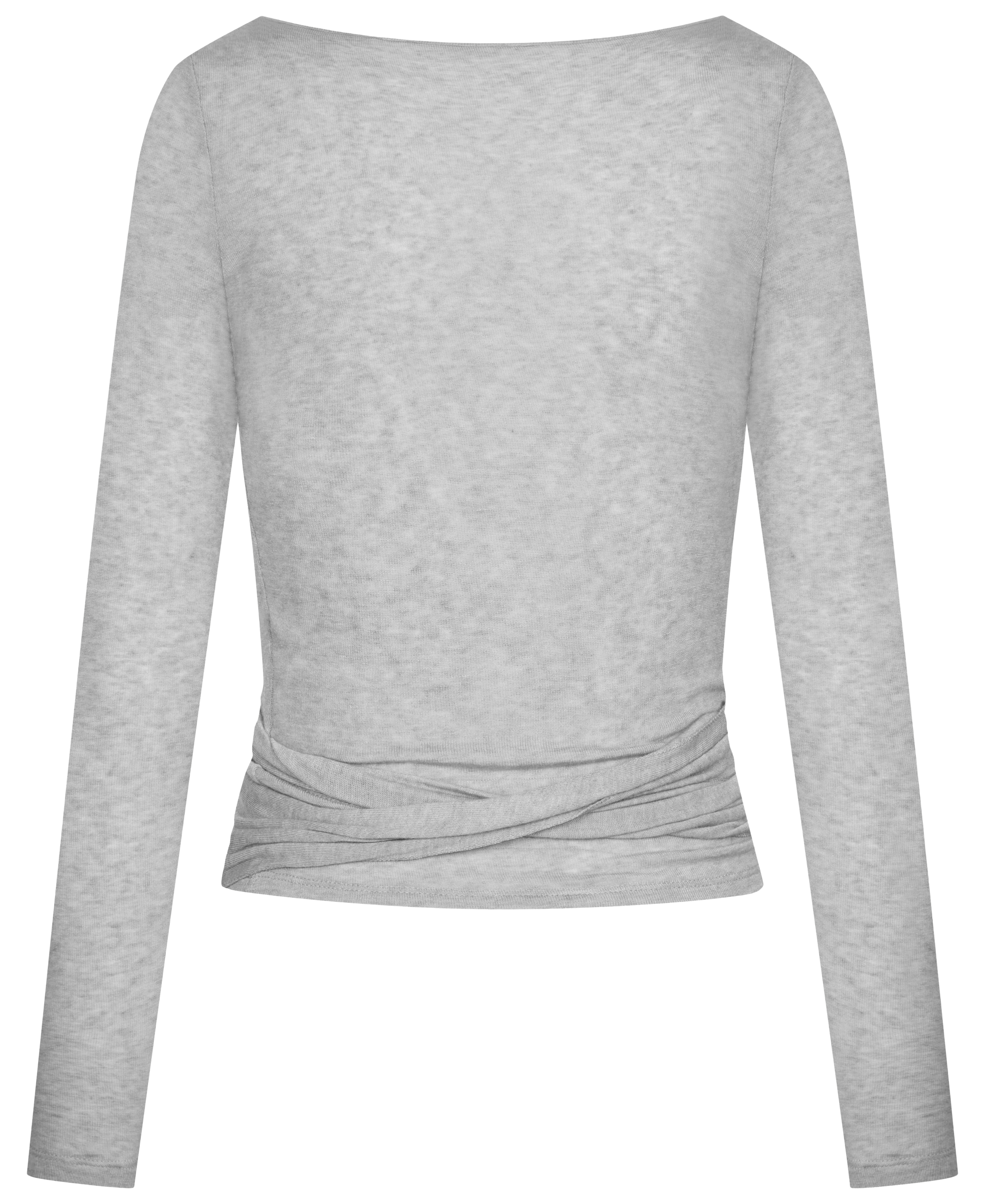 GAI+LISVA Anne Wool Wrap Top Tops & T-shirts 601 Light Grey Melange