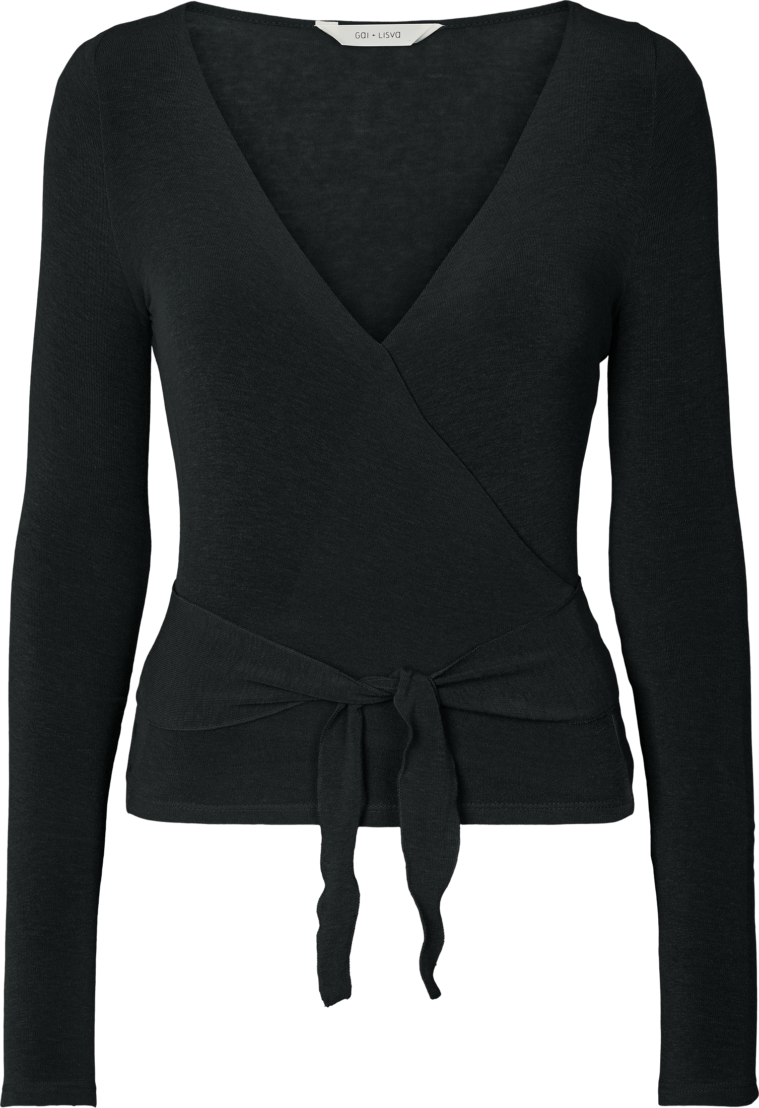 GAI+LISVA Anne Wool Wrap Top Tops & T-shirts 650 Black
