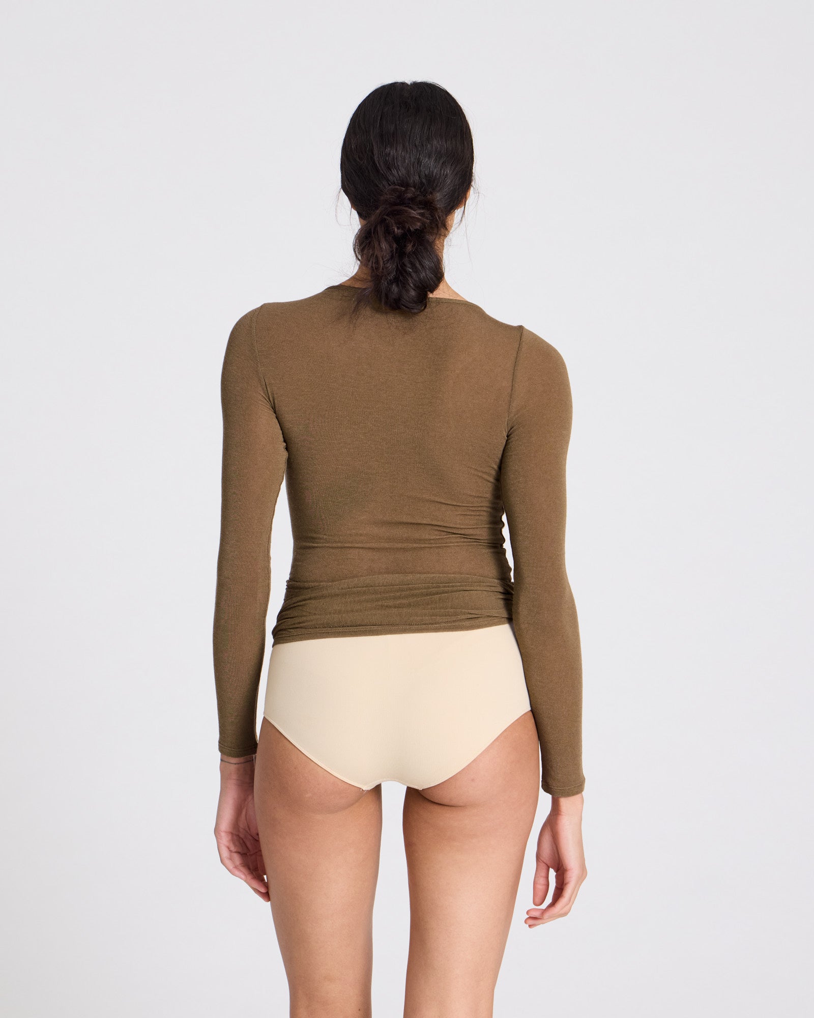 GAI+LISVA Anne Wool Wrap Top Tops & T-shirts 861 Kangaroo