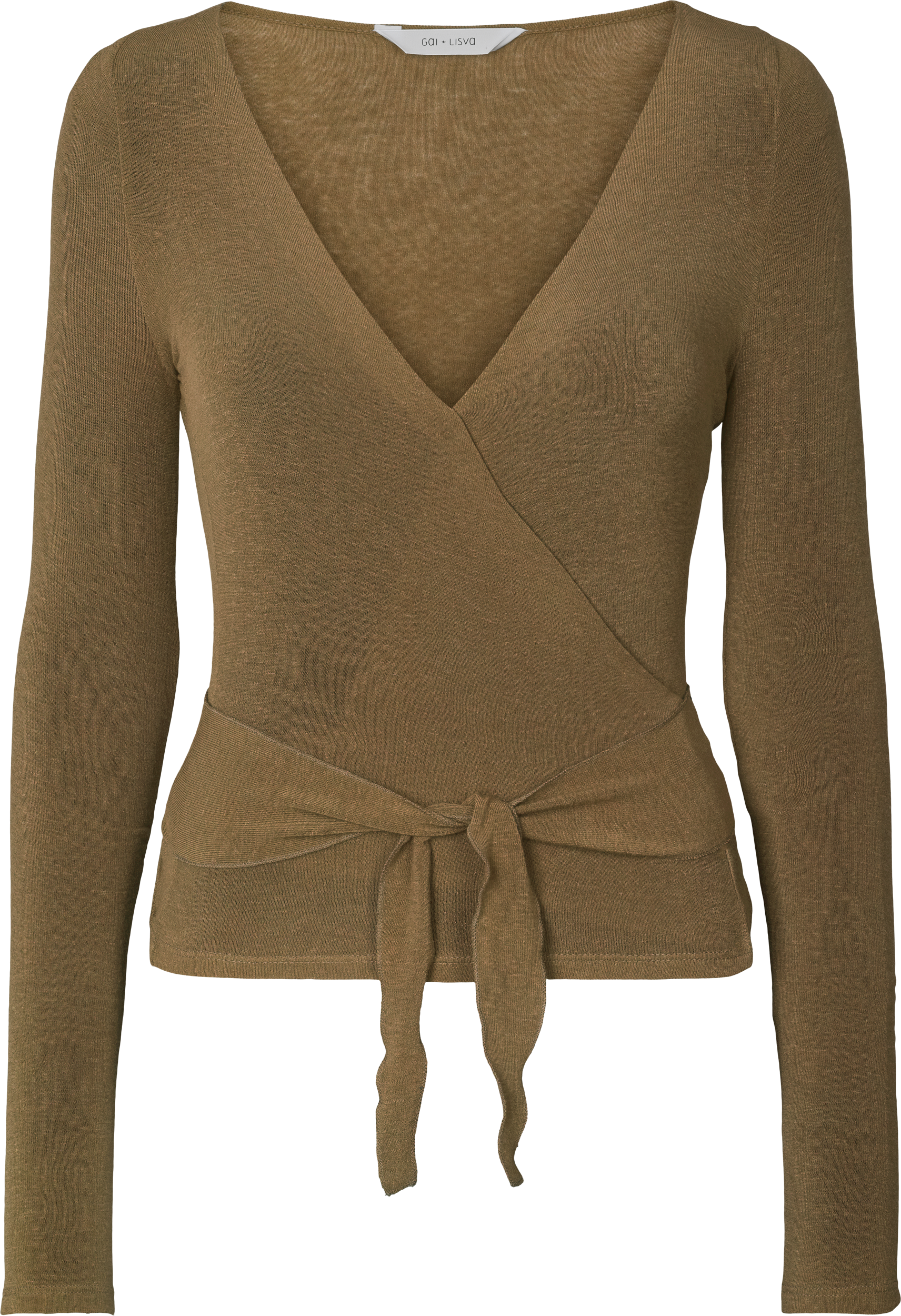 GAI+LISVA Anne Wool Wrap Top Tops & T-shirts 861 Kangaroo