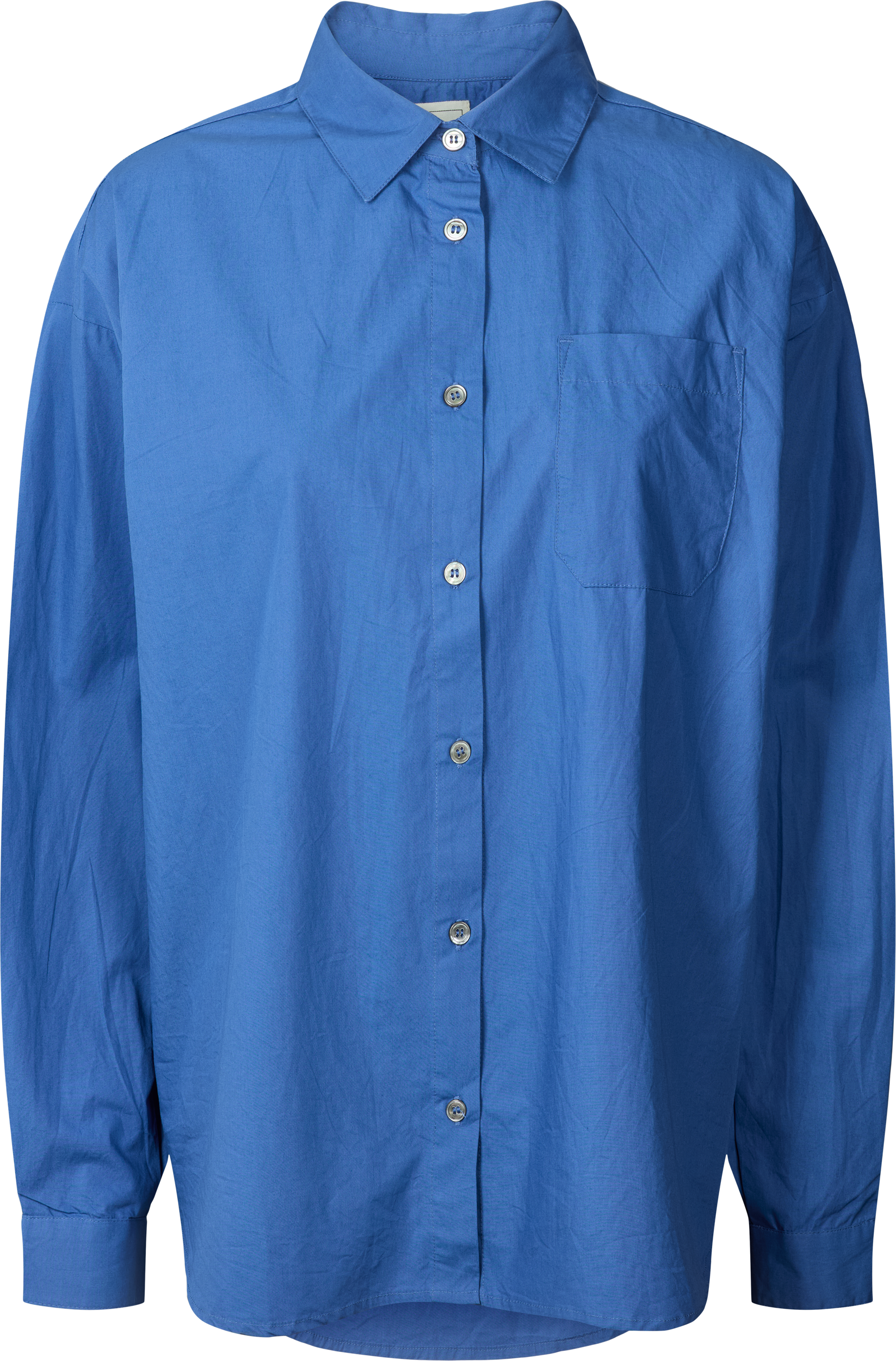 GAI+LISVA Astrid Shirt Poplin Gots 243975 Shirts & Blouses 514 Clear Blue