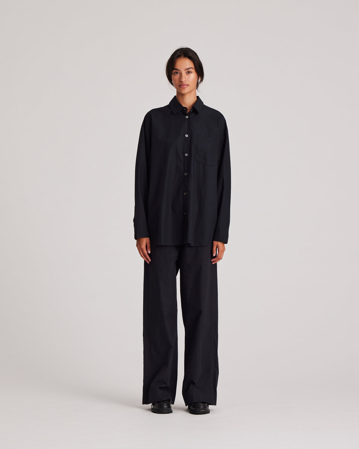 GAI+LISVA Astrid Shirt Poplin Gots 243975 Shirts & Blouses 650 Black
