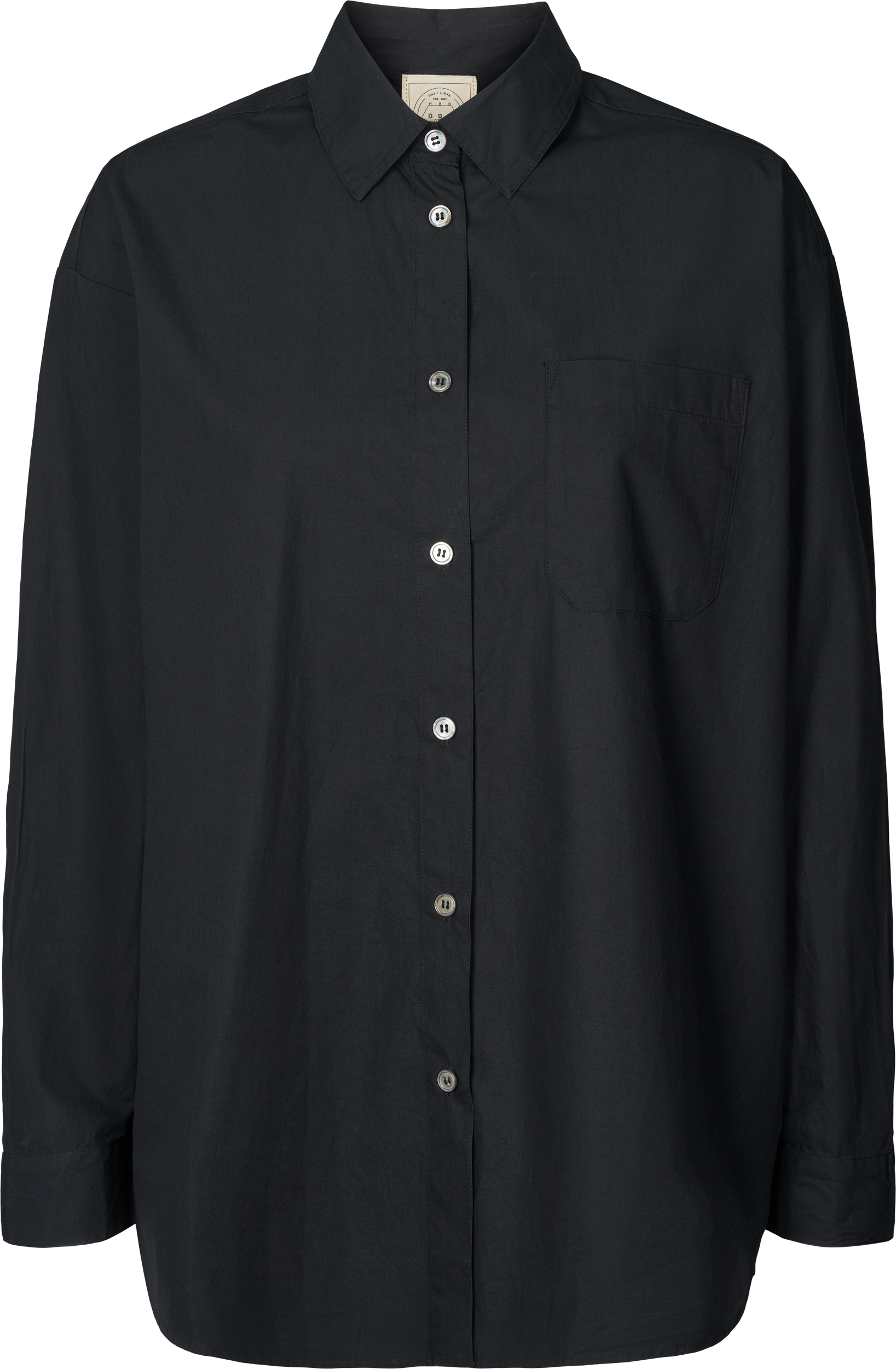 GAI+LISVA Astrid Shirt Poplin Gots 243975 Shirts & Blouses 650 Black