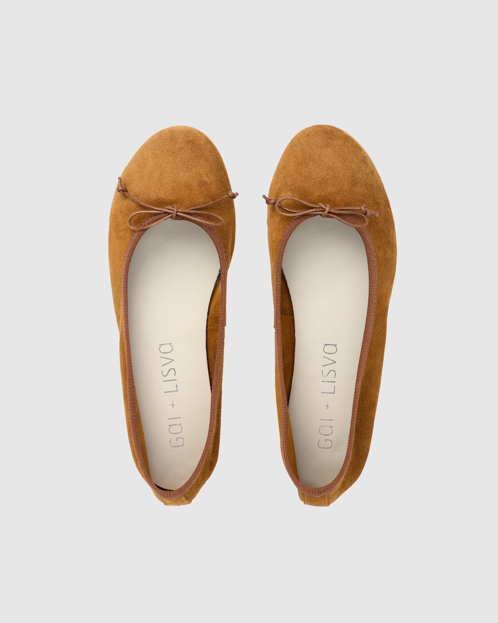 GAI+LISVA Ballerina Accessories Suede Cognac