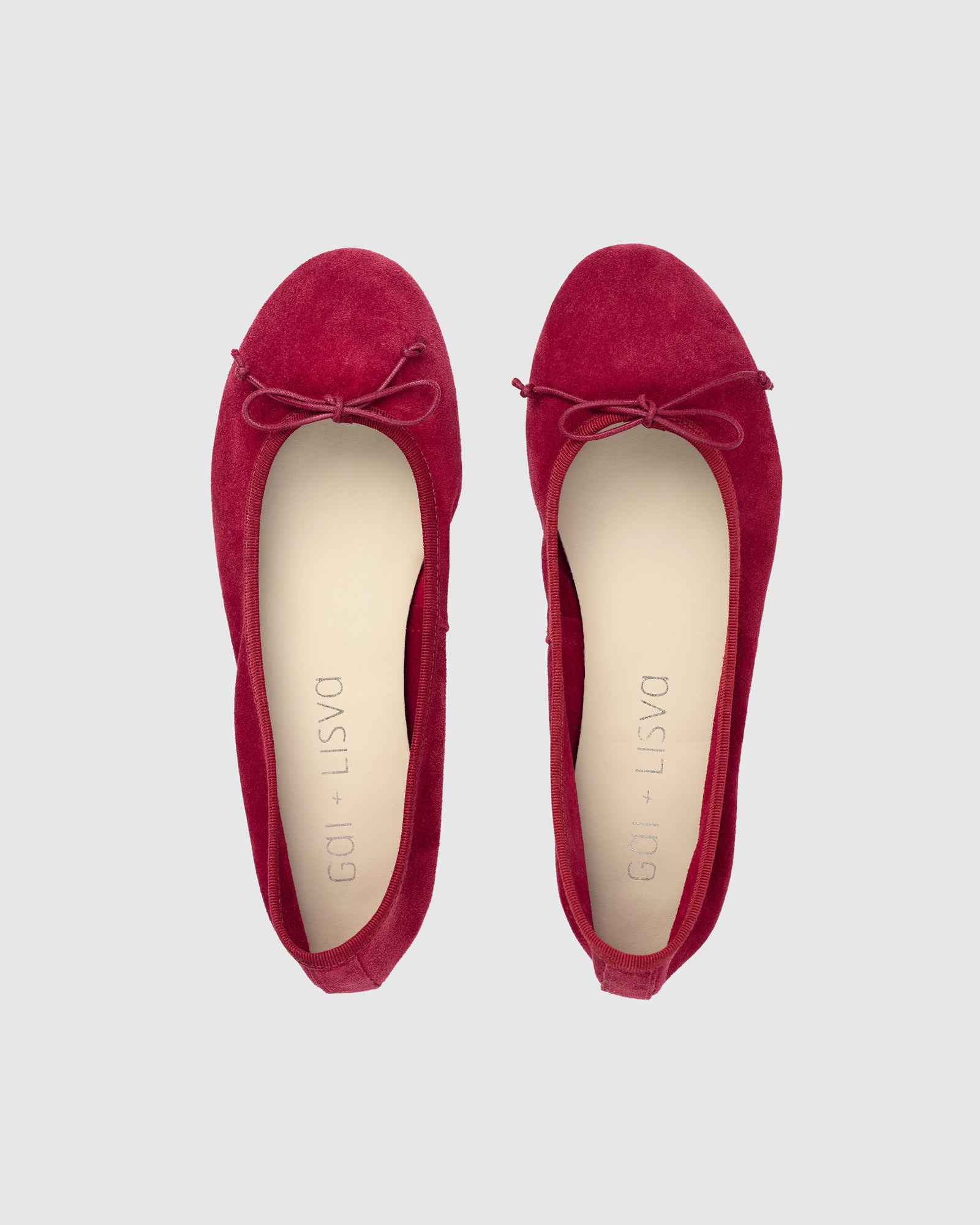 GAI+LISVA Ballerina Accessories Suede Deep Red