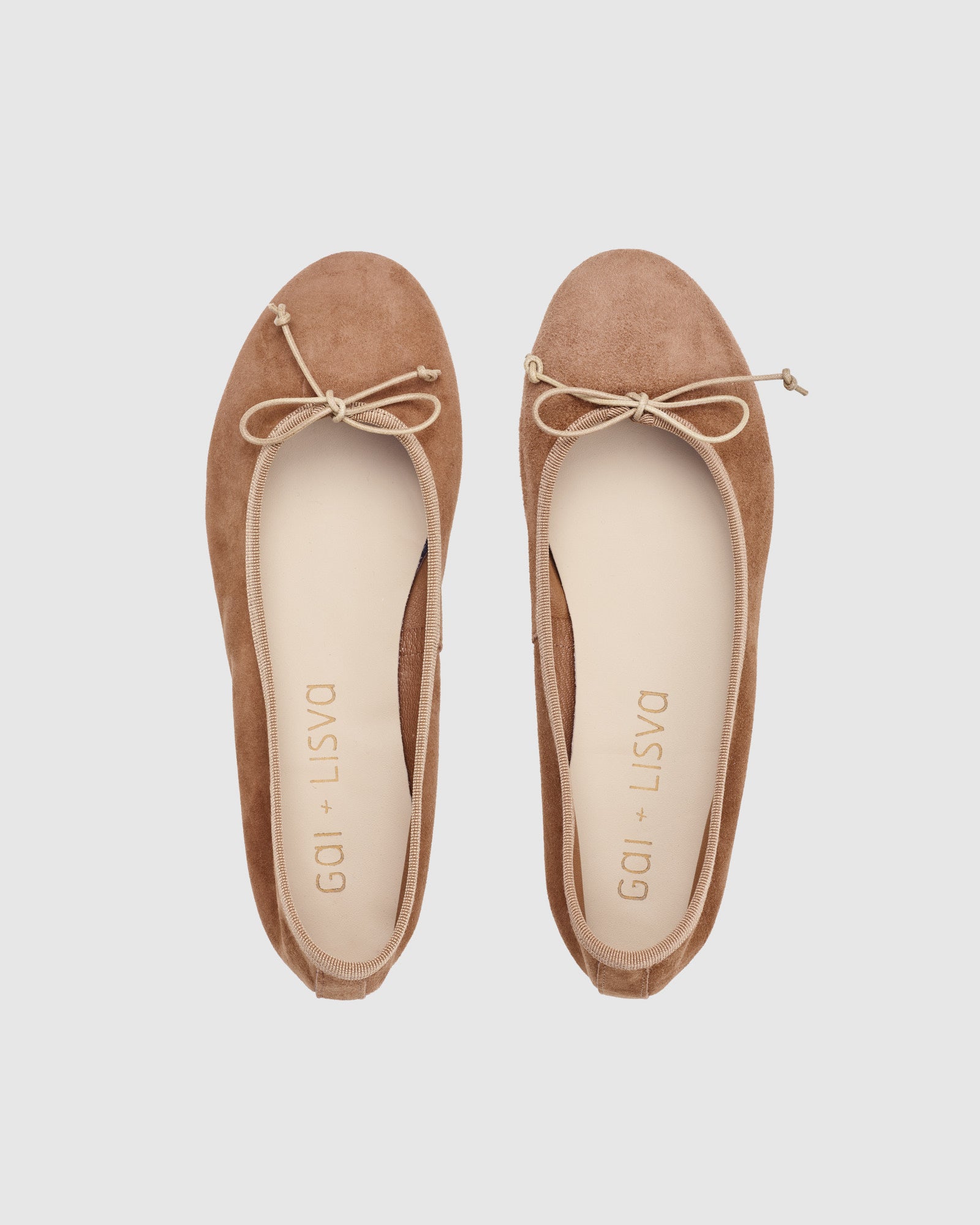 GAI+LISVA Ballerina Accessories Nubuck Cognac