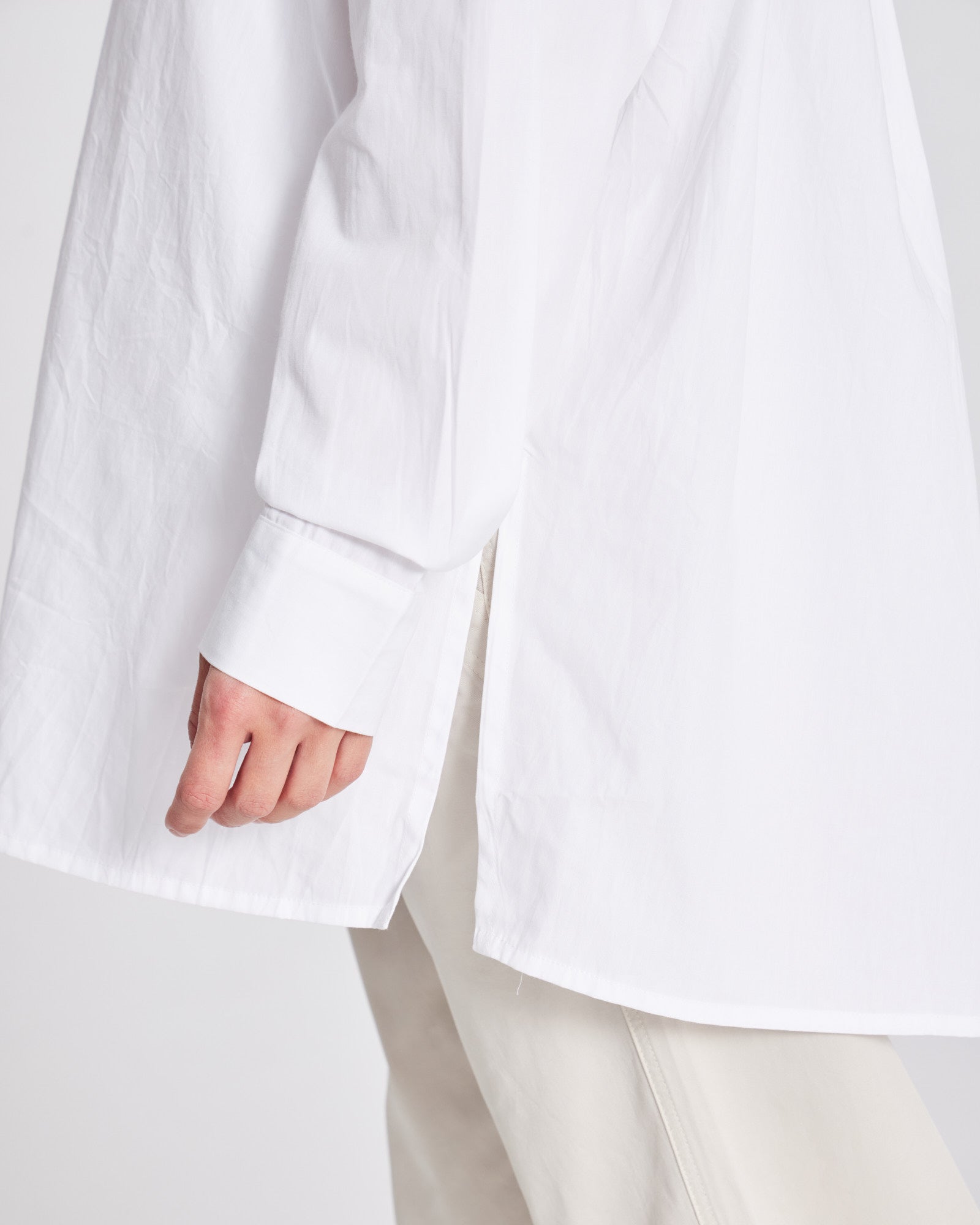 GAI+LISVA Bella Raglan L/S Poplin Long Shirt GOTS 243975 Top 100 White