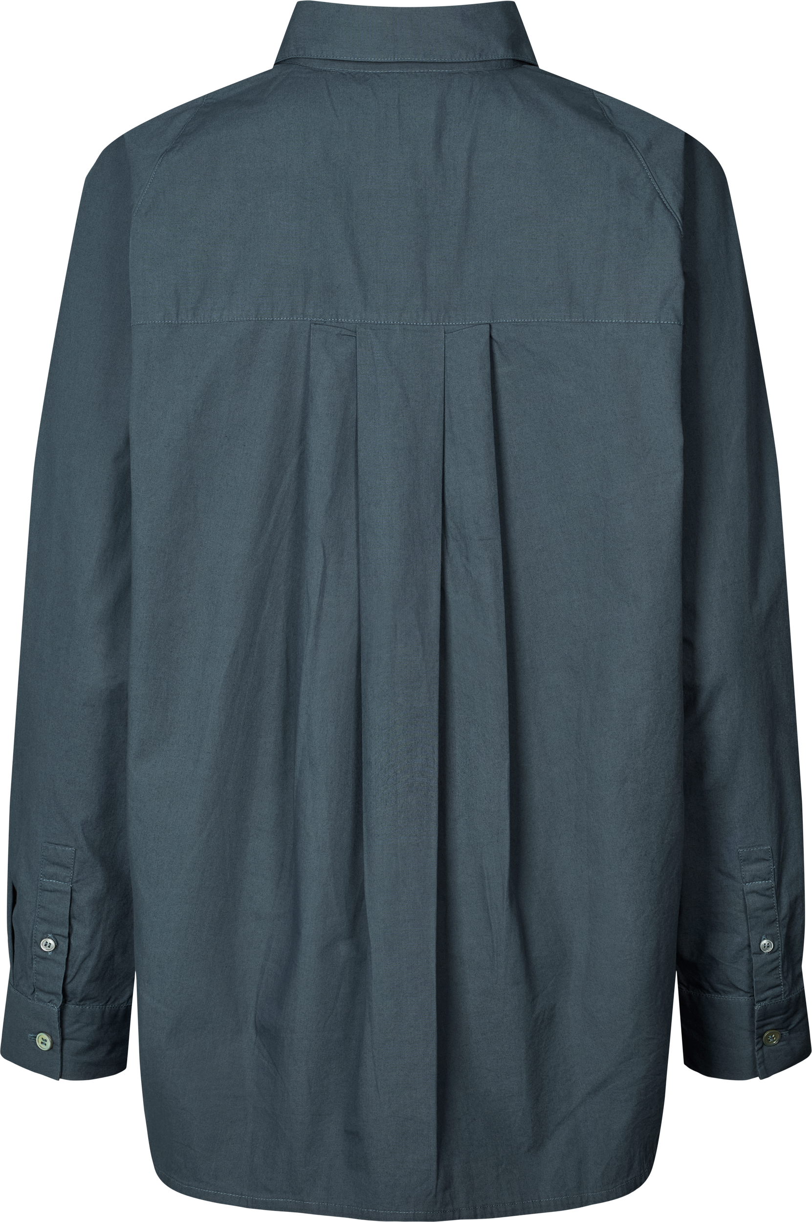 GAI+LISVA Bella Raglan L/S Poplin Long Shirt GOTS 243975 Top 472 Denim Blue