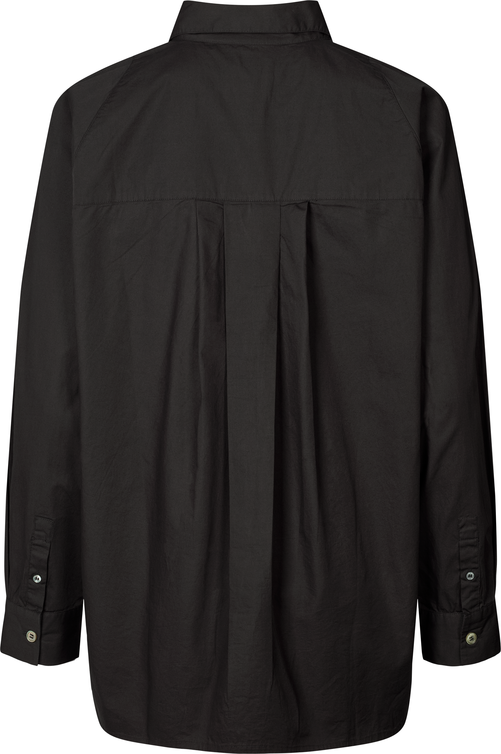 GAI+LISVA Bella Raglan L/S Poplin Long Shirt GOTS 243975 Top 650 Black