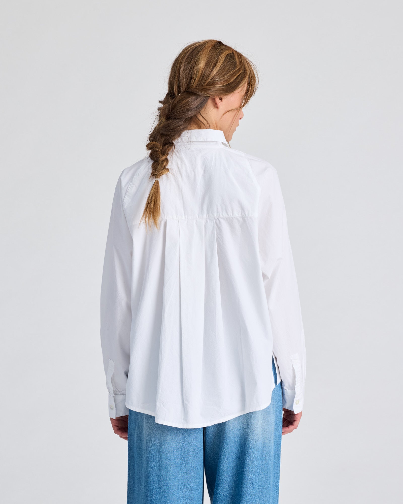 GAI+LISVA Bella Raglan L/S Poplin Short Shirt GOTS 243975 Shirts & Blouses 100 White