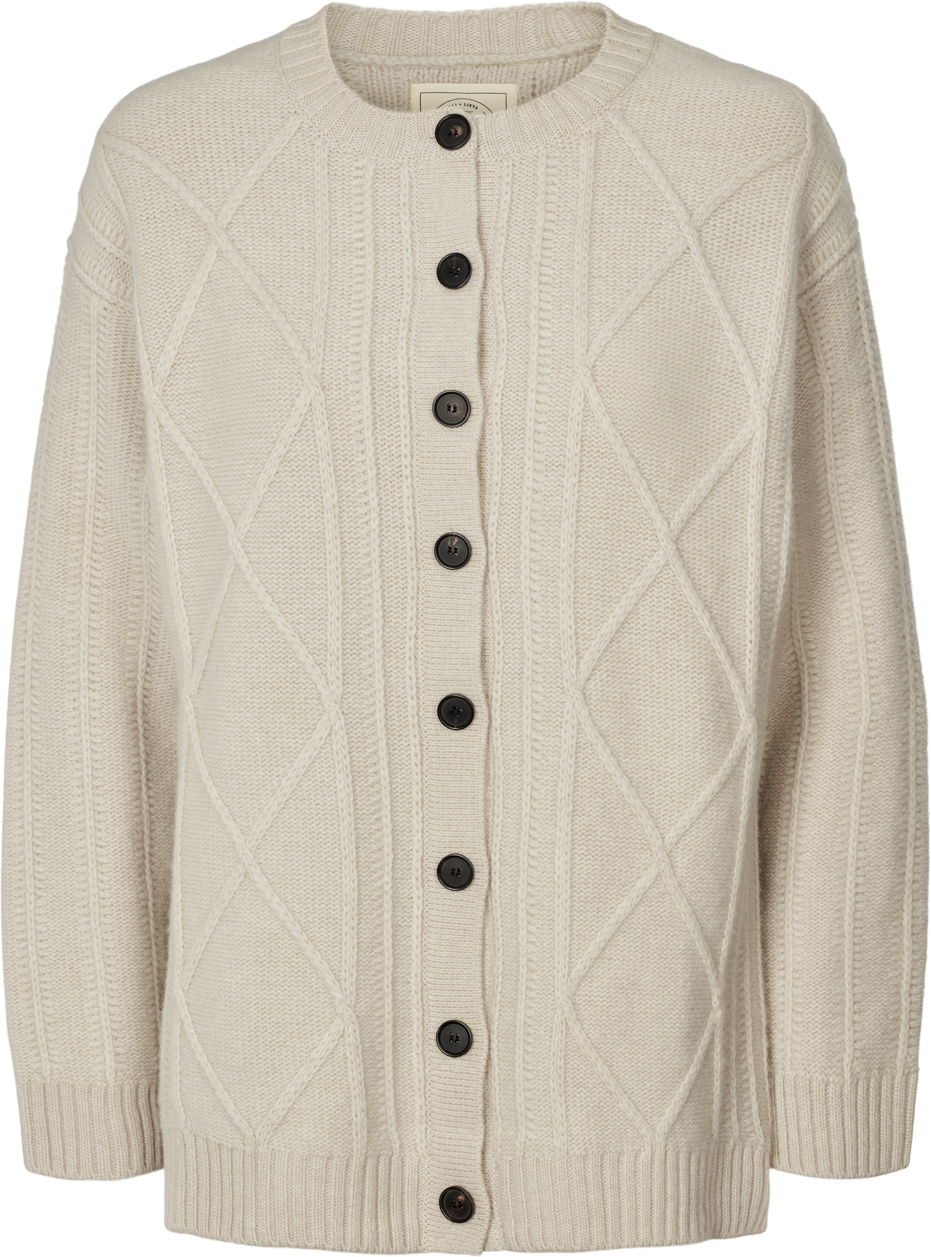 GAI+LISVA Clara Lambswool Cardigan Knit 826 Island Fossil