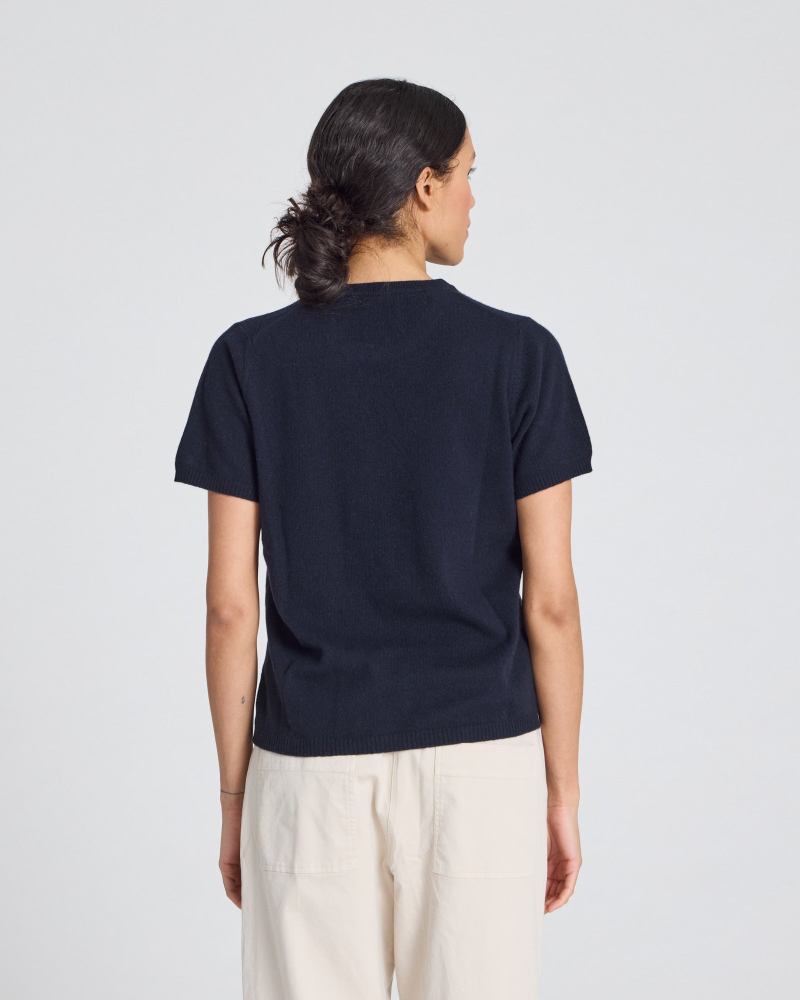 GAI+LISVA Ellia Cashmere Tee Lambswool l Knitwear 453 Navy