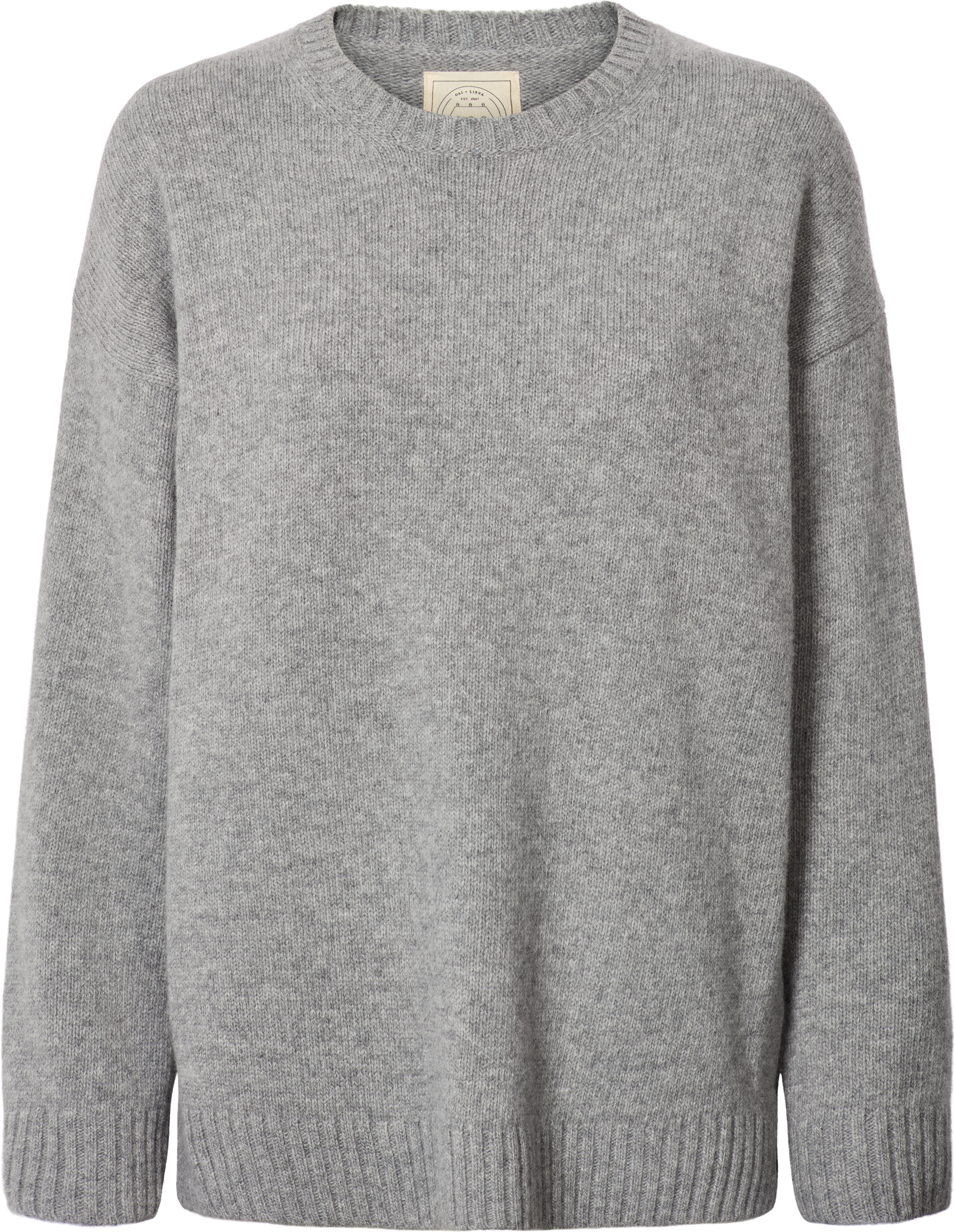 GAI+LISVA Emely Lambswool Knit GOTS Lambswool l Knitwear 602 Grey Melange