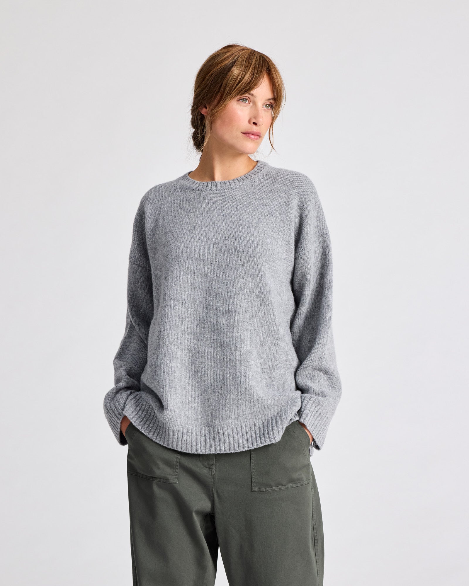 GAI+LISVA Emely Lambswool Knit GOTS Lambswool l Knitwear 602 Grey Melange