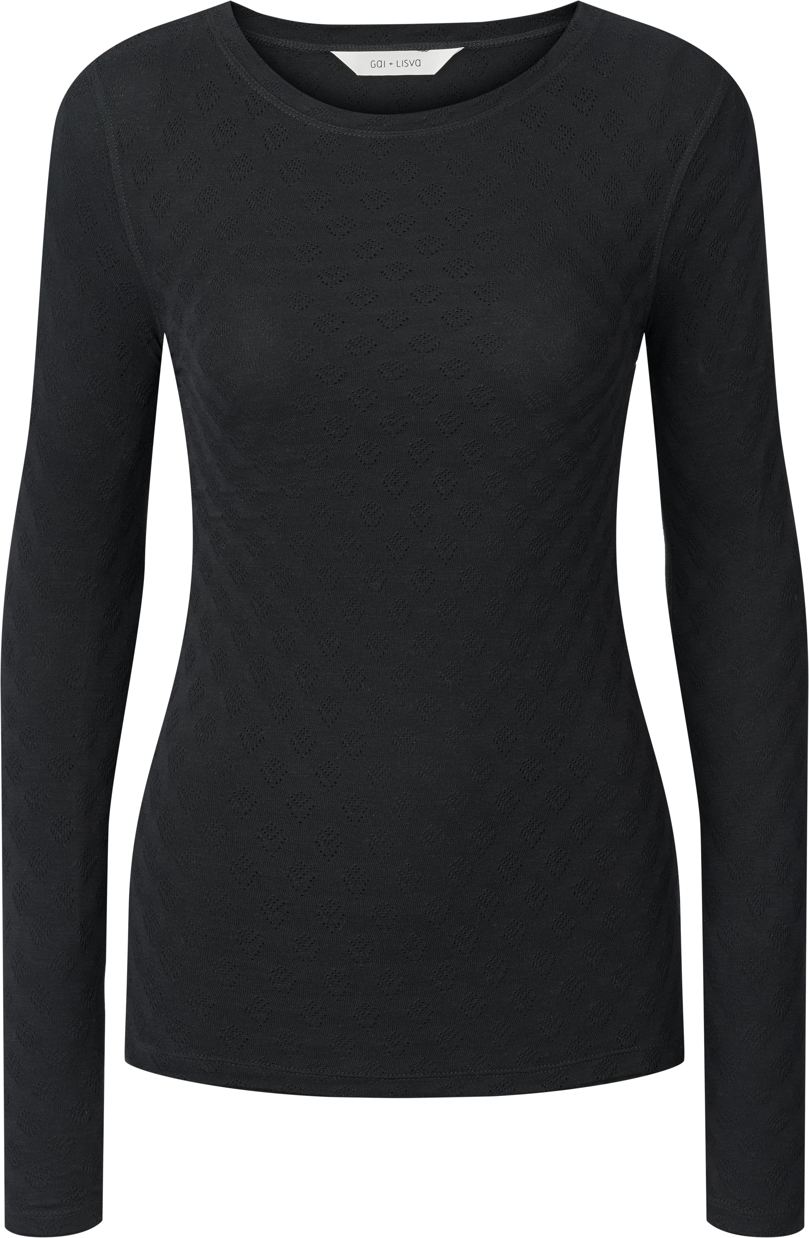 GAI+LISVA Fermi Silk Top Tops & T-shirts 652 Stretch Limo Black