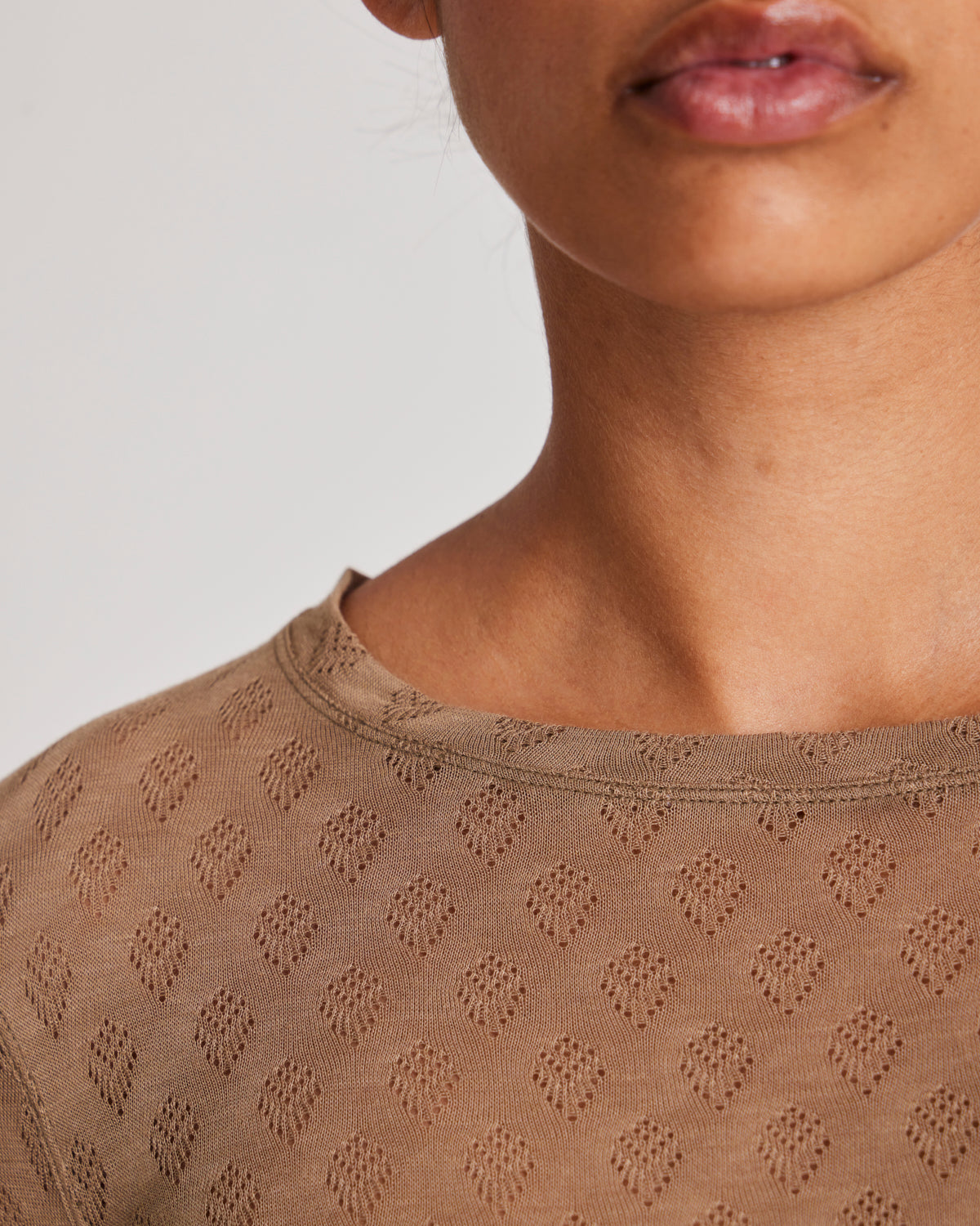 GAI+LISVA Fermi Silk Top Tops & T-shirts 960 Shitake