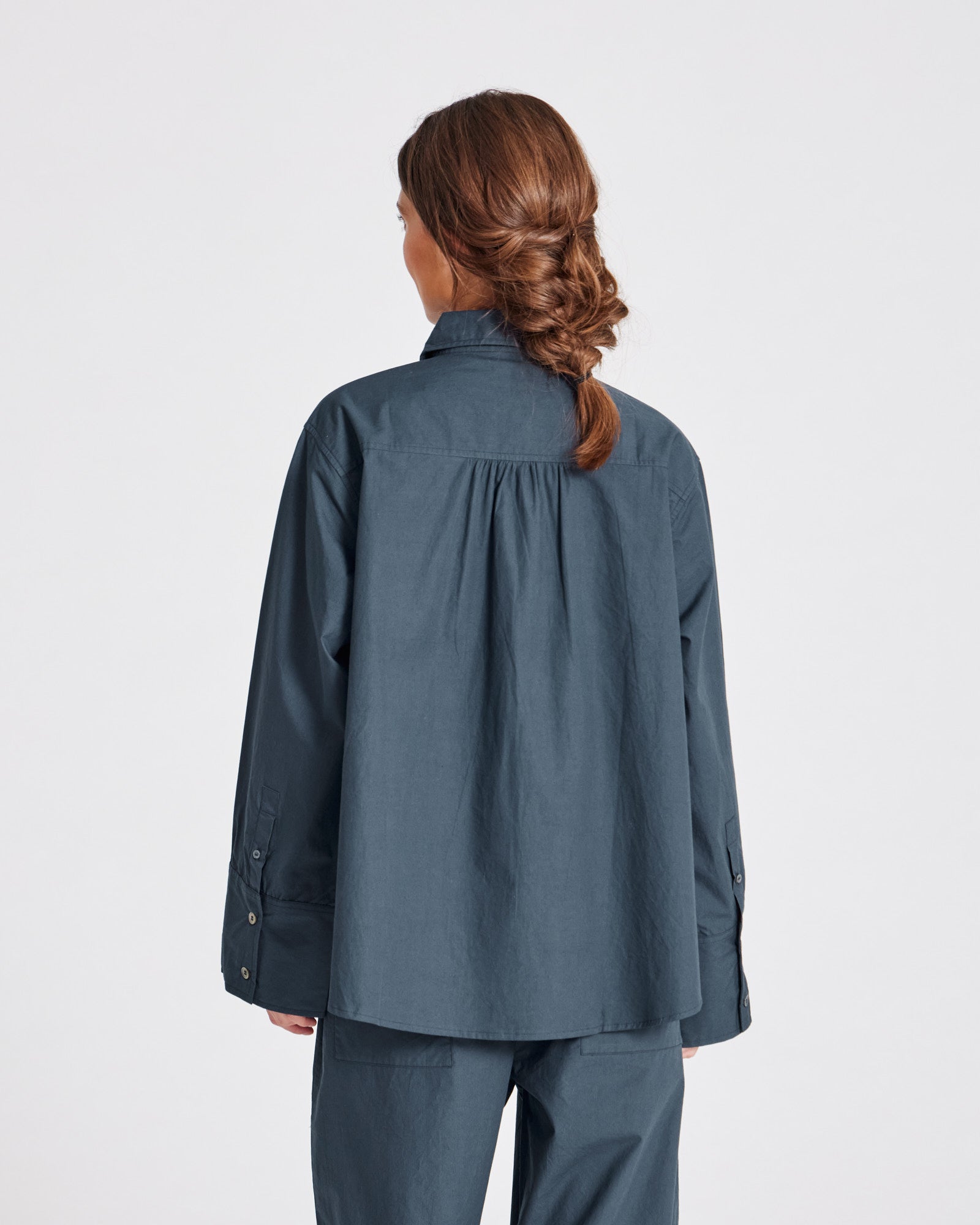 GAI+LISVA Flora Shirt Poplin Gots 243975 Shirts & Blouses 472 Denim Blue