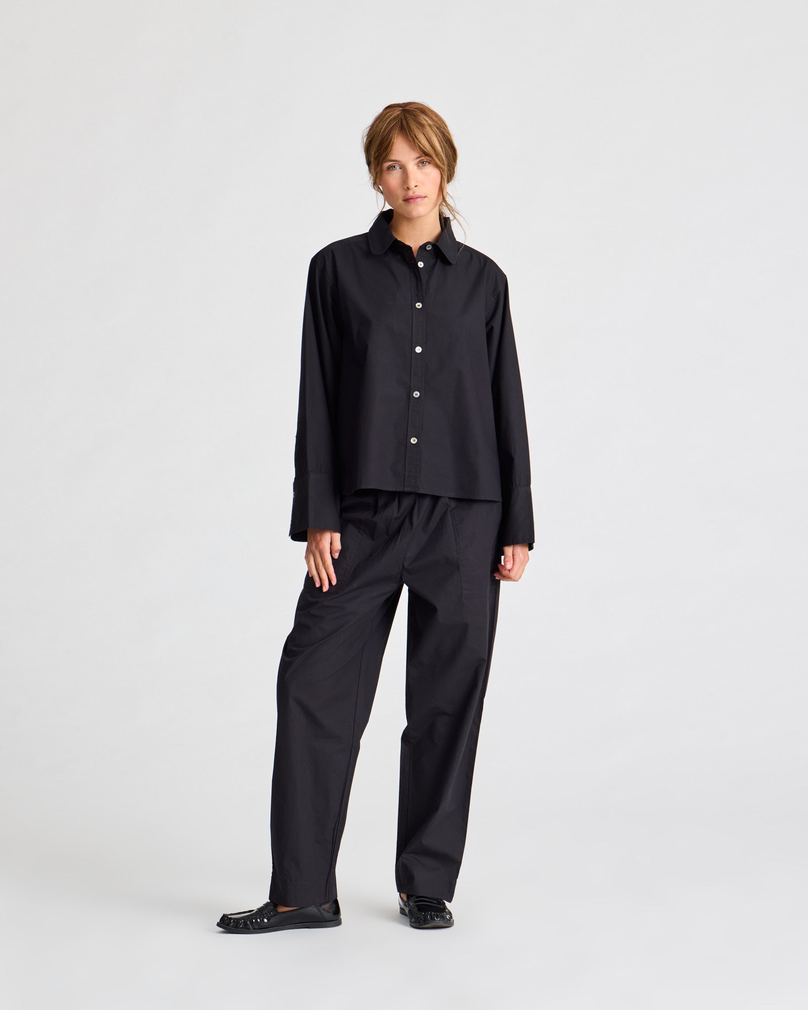GAI+LISVA Flora Shirt Poplin Gots 243975 Shirts & Blouses 650 Black