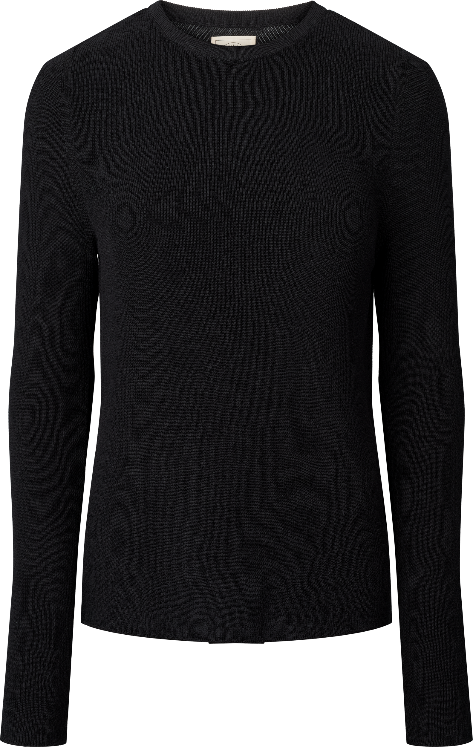 GAI+LISVA Freja L/S Cotton Rib Top GOTS Cotton l Knitwear 650 Black