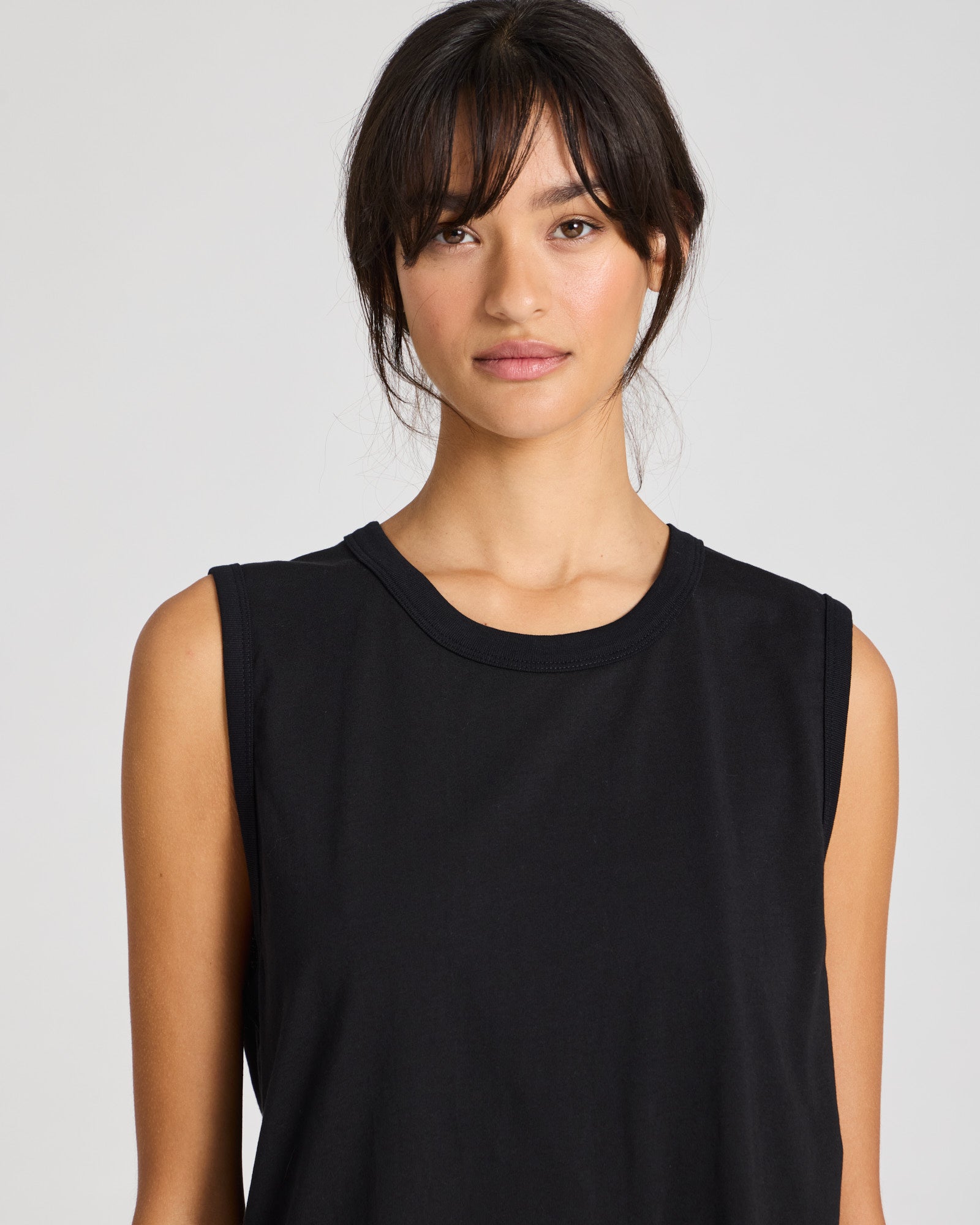 GAI+LISVA Genny S´less Cotton Single Jersey Top GOTS Tops & T-shirts 650 Black