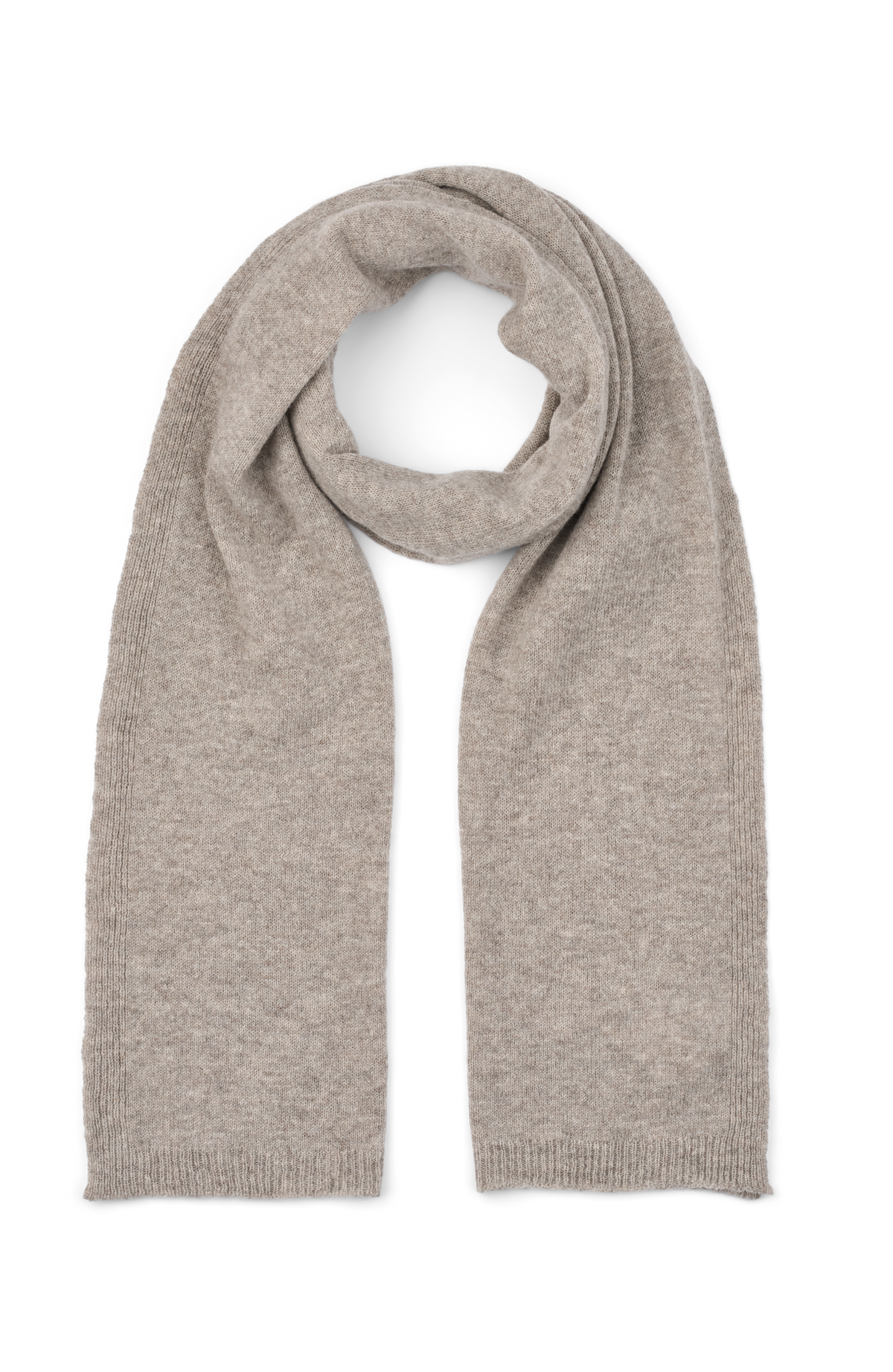 GAI+LISVA Gunvor Lambswool Knit Scarf Lambswool l Knitwear 173 Stone Grey Melangé