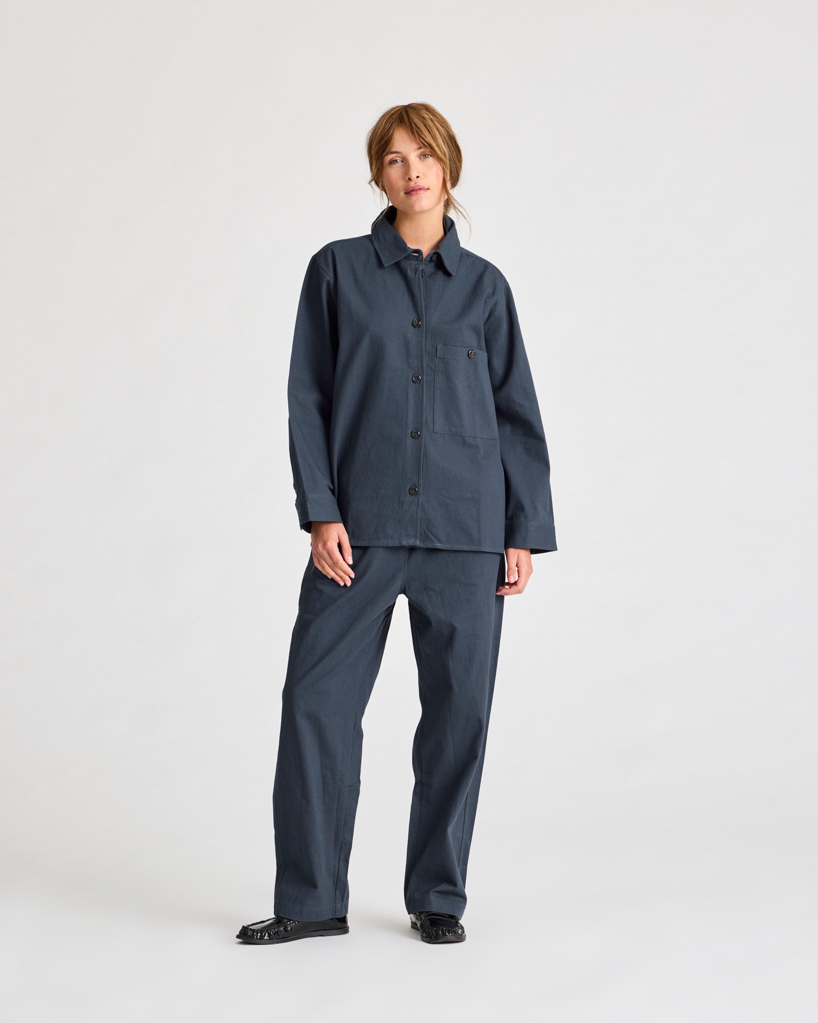 GAI+LISVA Ida Pant Twill GOTS 243975 Pants & Shorts 472 Denim Blue