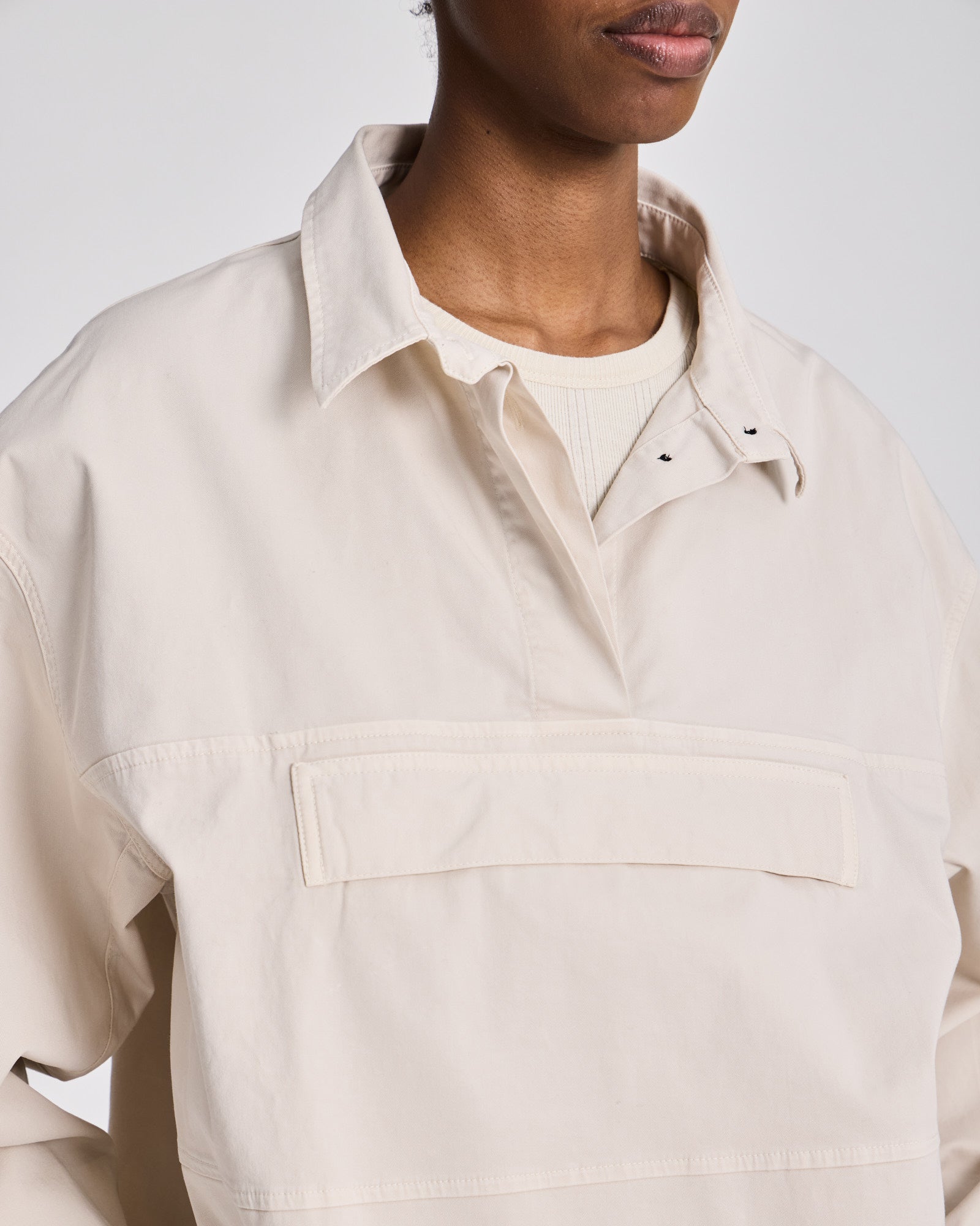 GAI+LISVA Ingrid Stretched Twill Anorak Outerwear 139 Ancient Grey