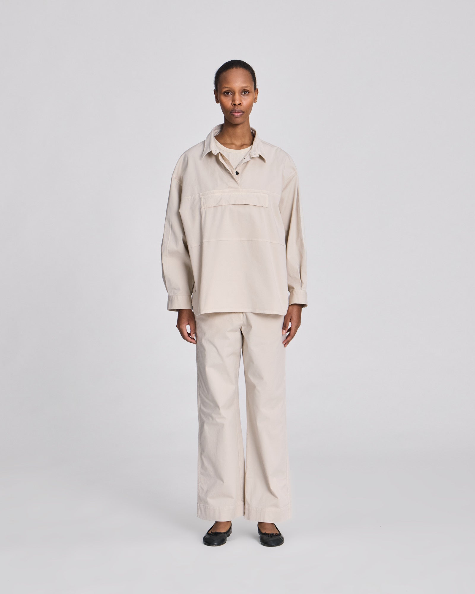 GAI+LISVA Ingrid Stretched Twill Anorak Outerwear 139 Ancient Grey