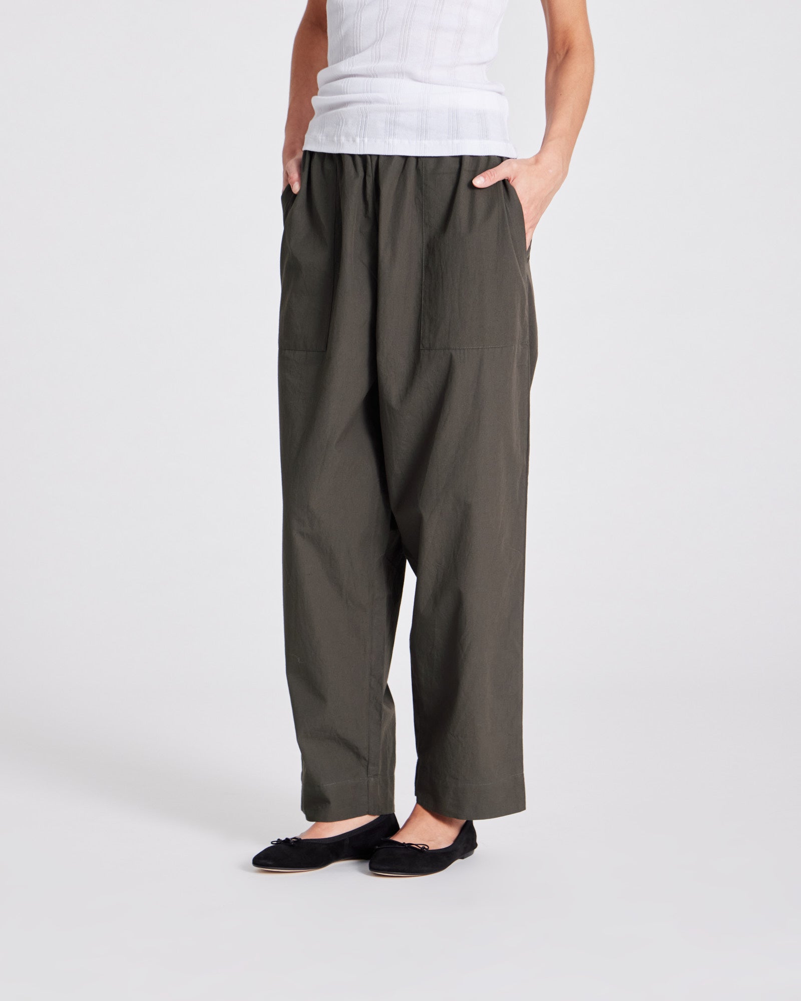 GAI+LISVA Jasmin Poplin Pants GOTS Trousers & Shorts 191 Beluga