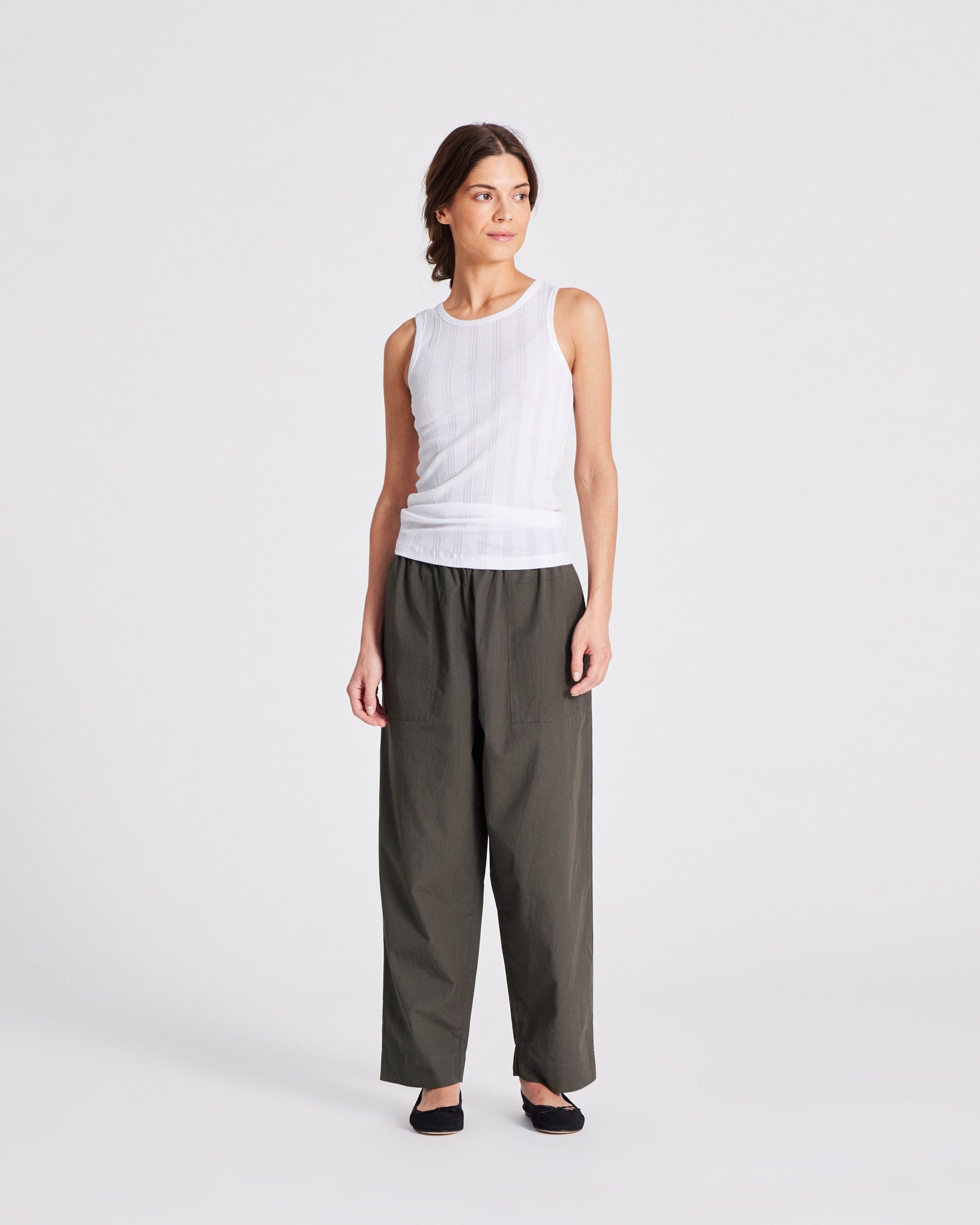 GAI+LISVA Jasmin Poplin Pants GOTS Trousers & Shorts 191 Beluga