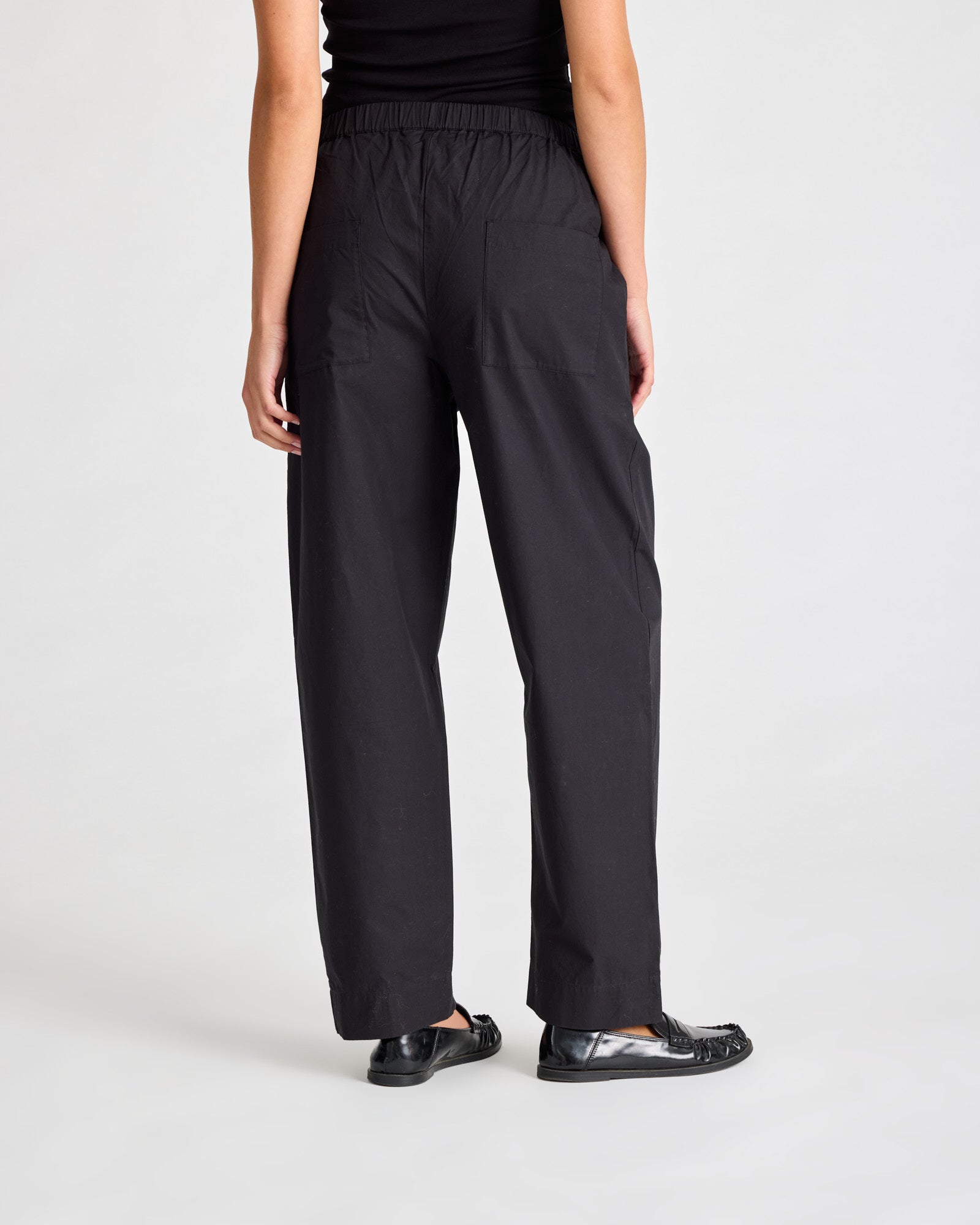 GAI+LISVA Jasmin Poplin Pants GOTS Trousers & Shorts 650 Black