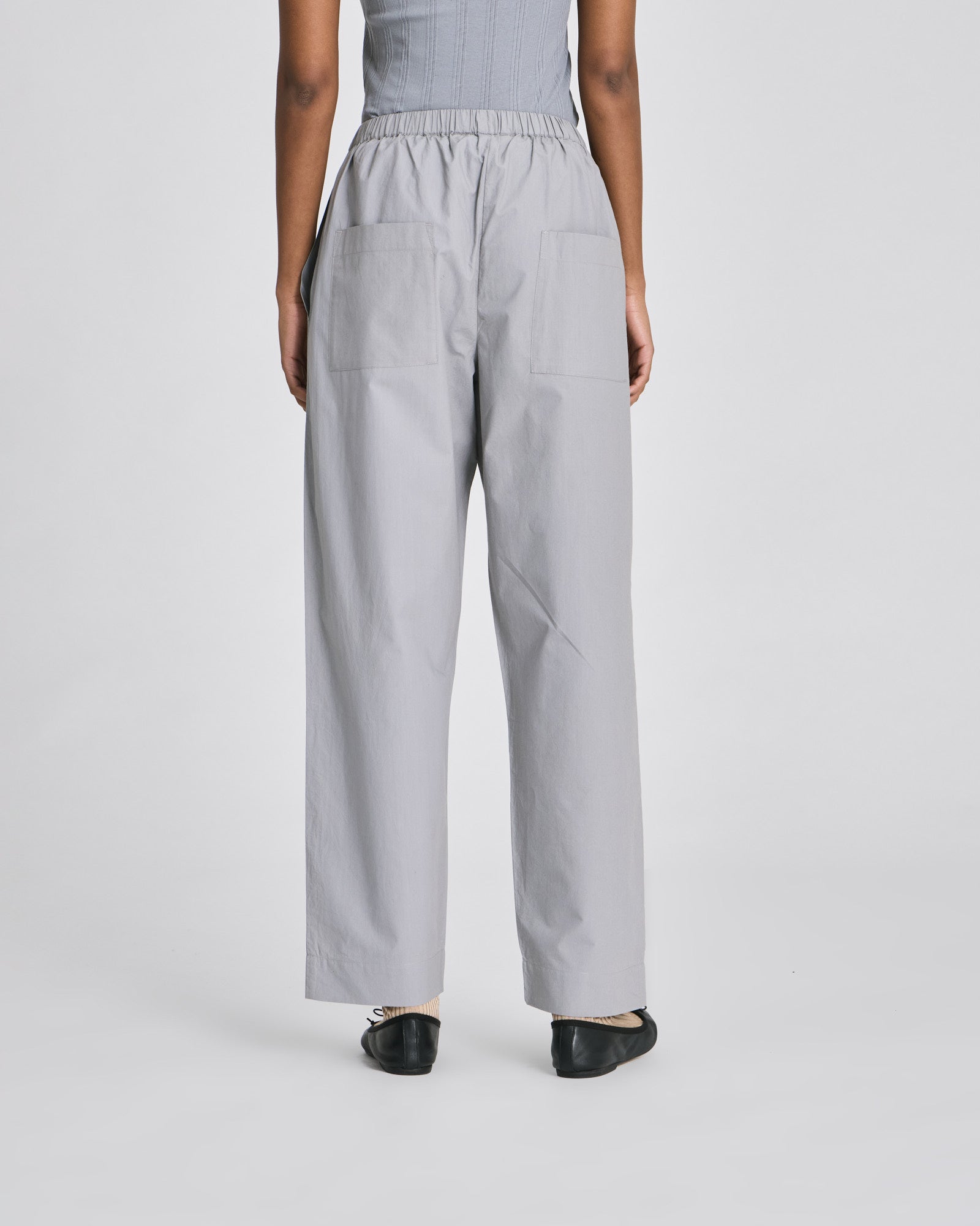 GAI+LISVA Jasmin Poplin Pants GOTS Trousers & Shorts 701 Monument