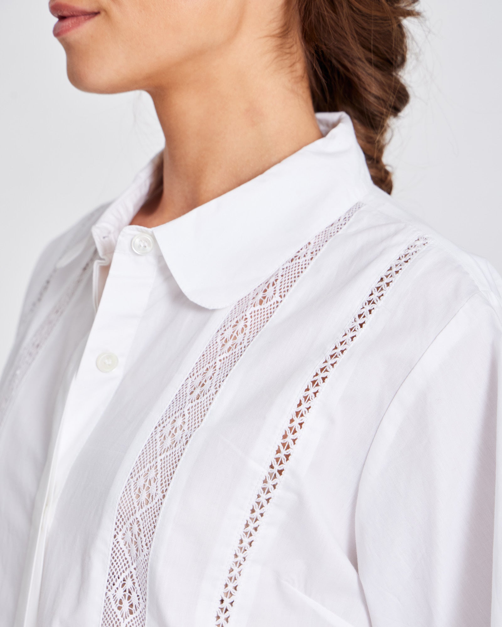GAI+LISVA Jessica Shirt Cotton Poplin Shirt 100 White