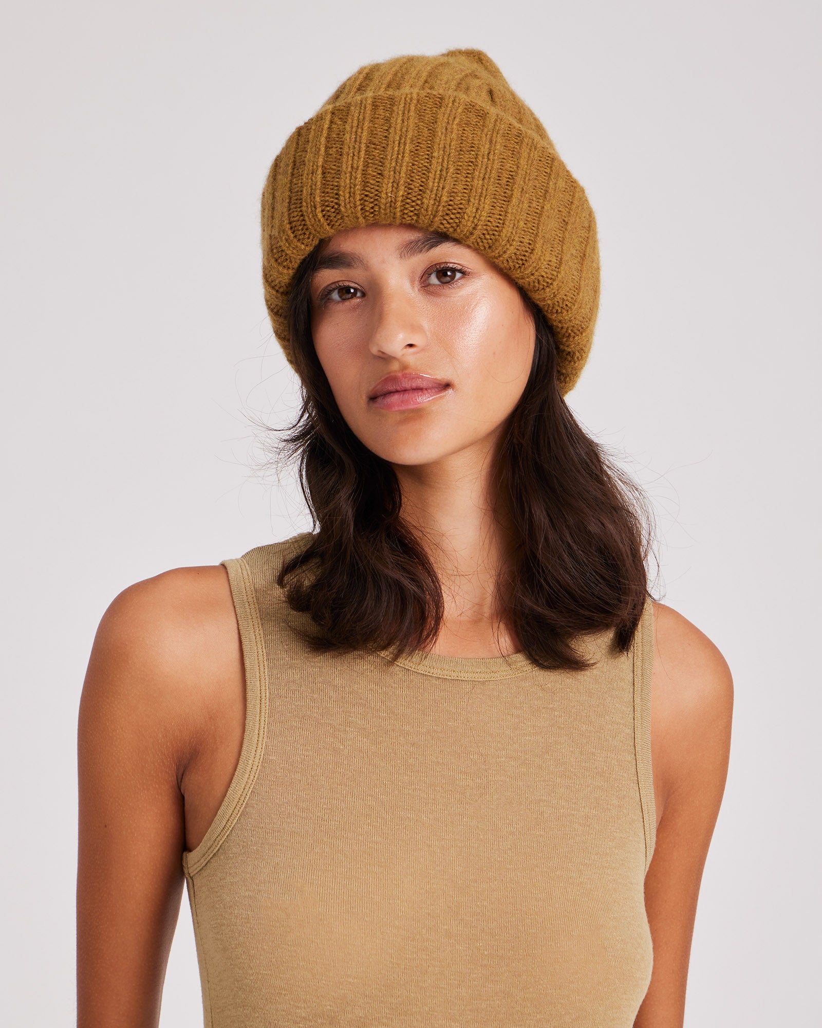 GAI+LISVA Kari Lambswool Beanie Lambswool l Knitwear 513 Dried Tobacco