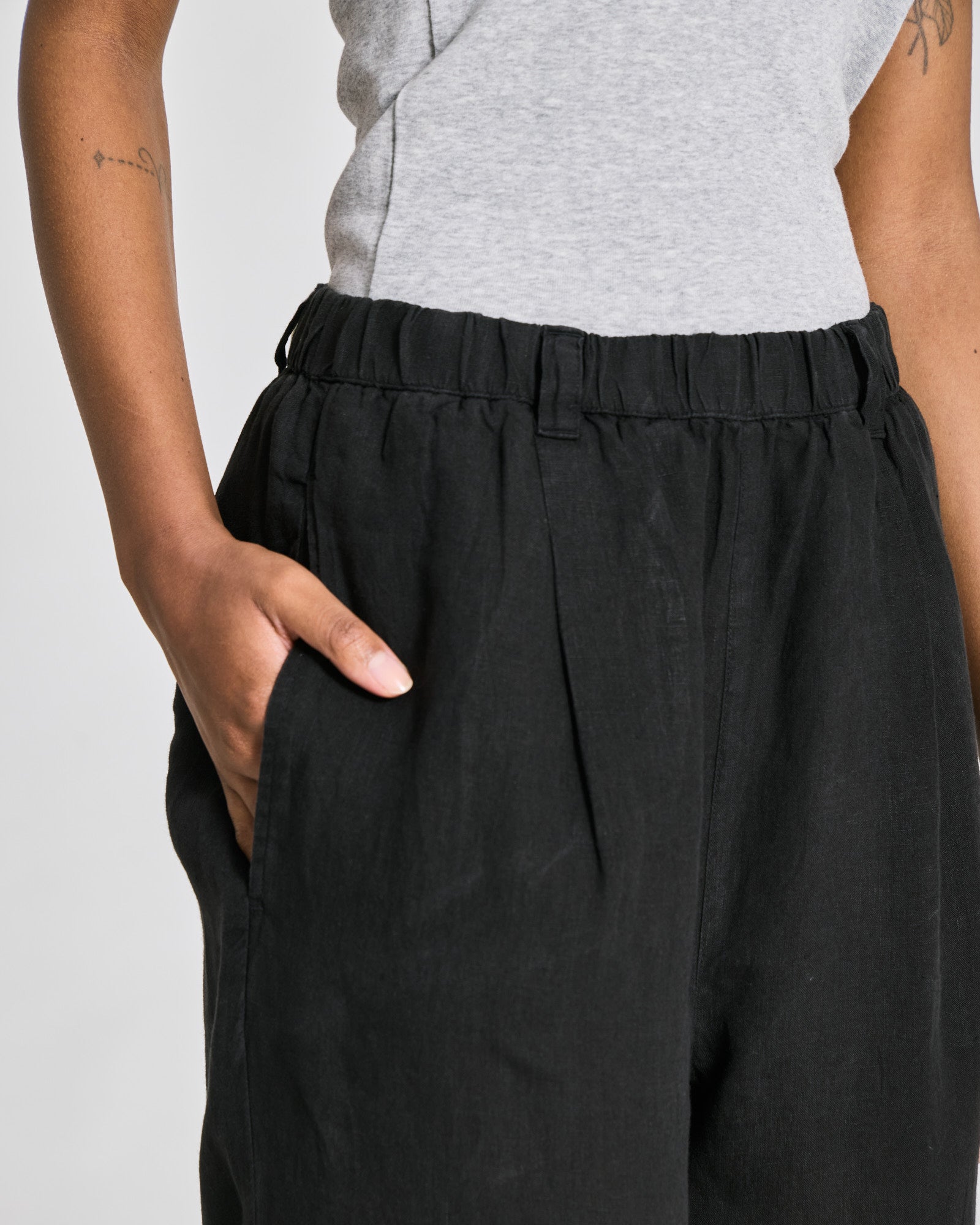 GAI+LISVA Leonora Linen Loose Pants GOTS Trousers & Shorts 650 Black