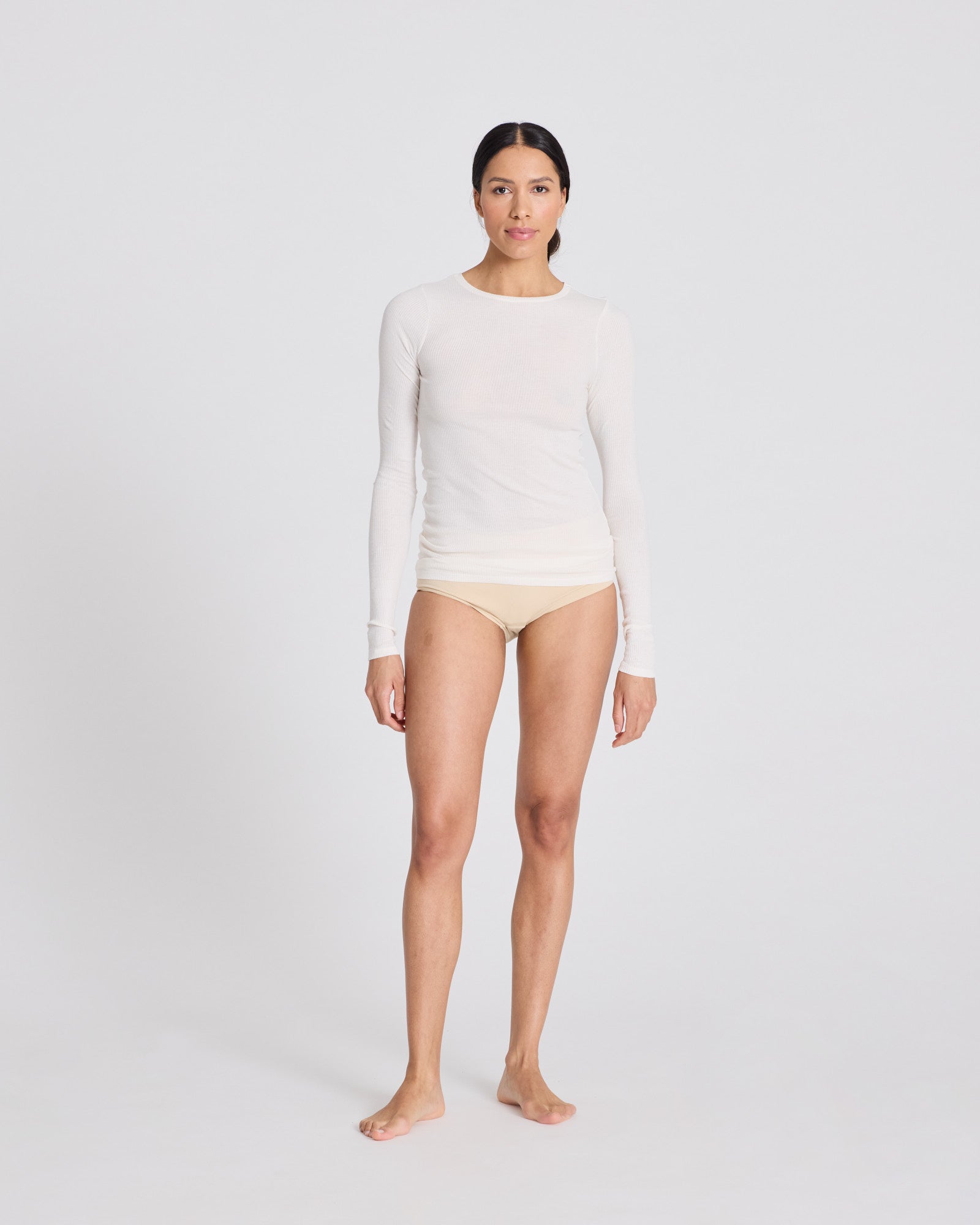 GAI+LISVA Lise Cotton Top 3x2 Rib Knit GOTS Tops & T-shirts 150 Off White