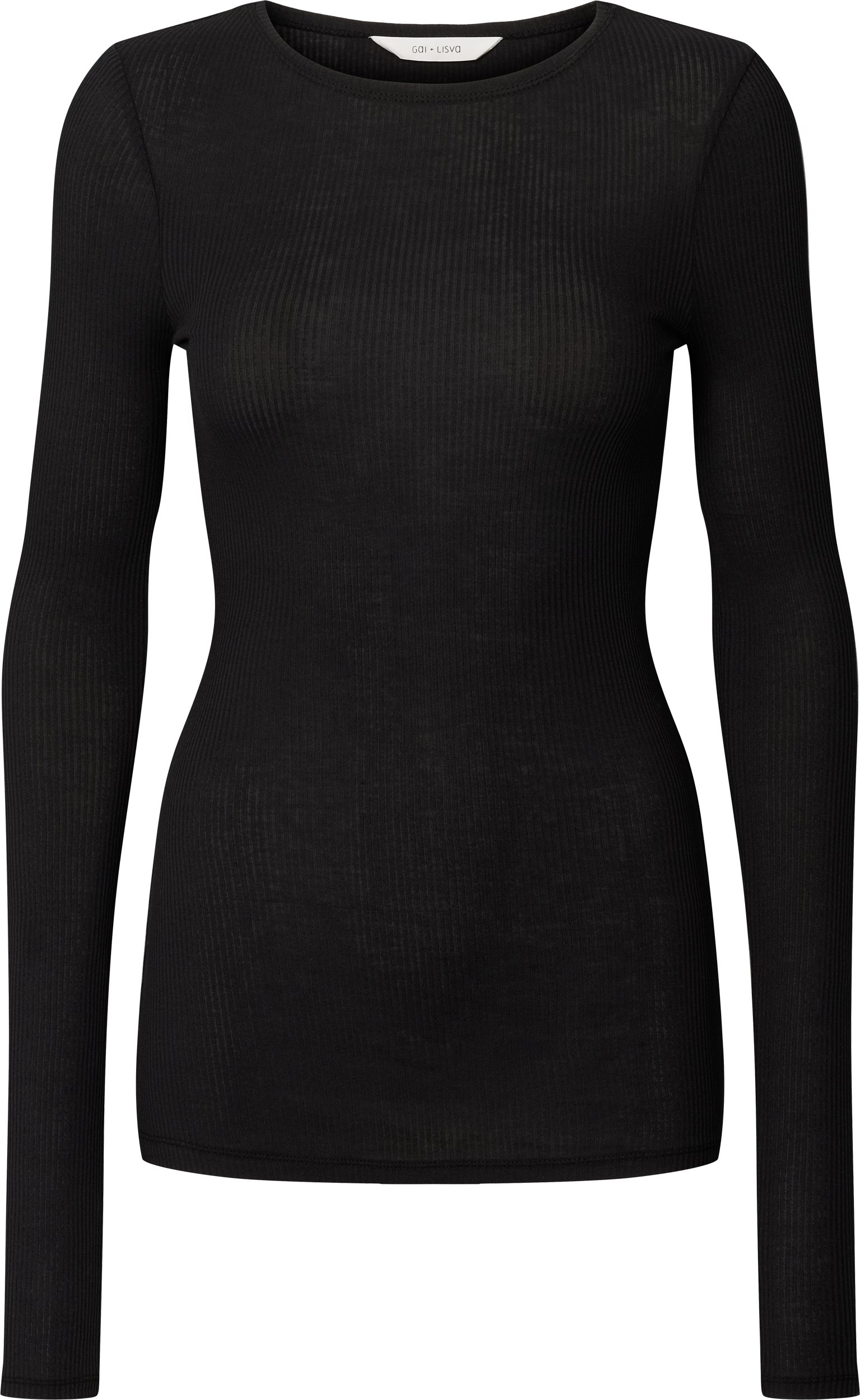 GAI+LISVA Lise Cotton Top 3x2 Rib Knit GOTS Tops & T-shirts 650 Black