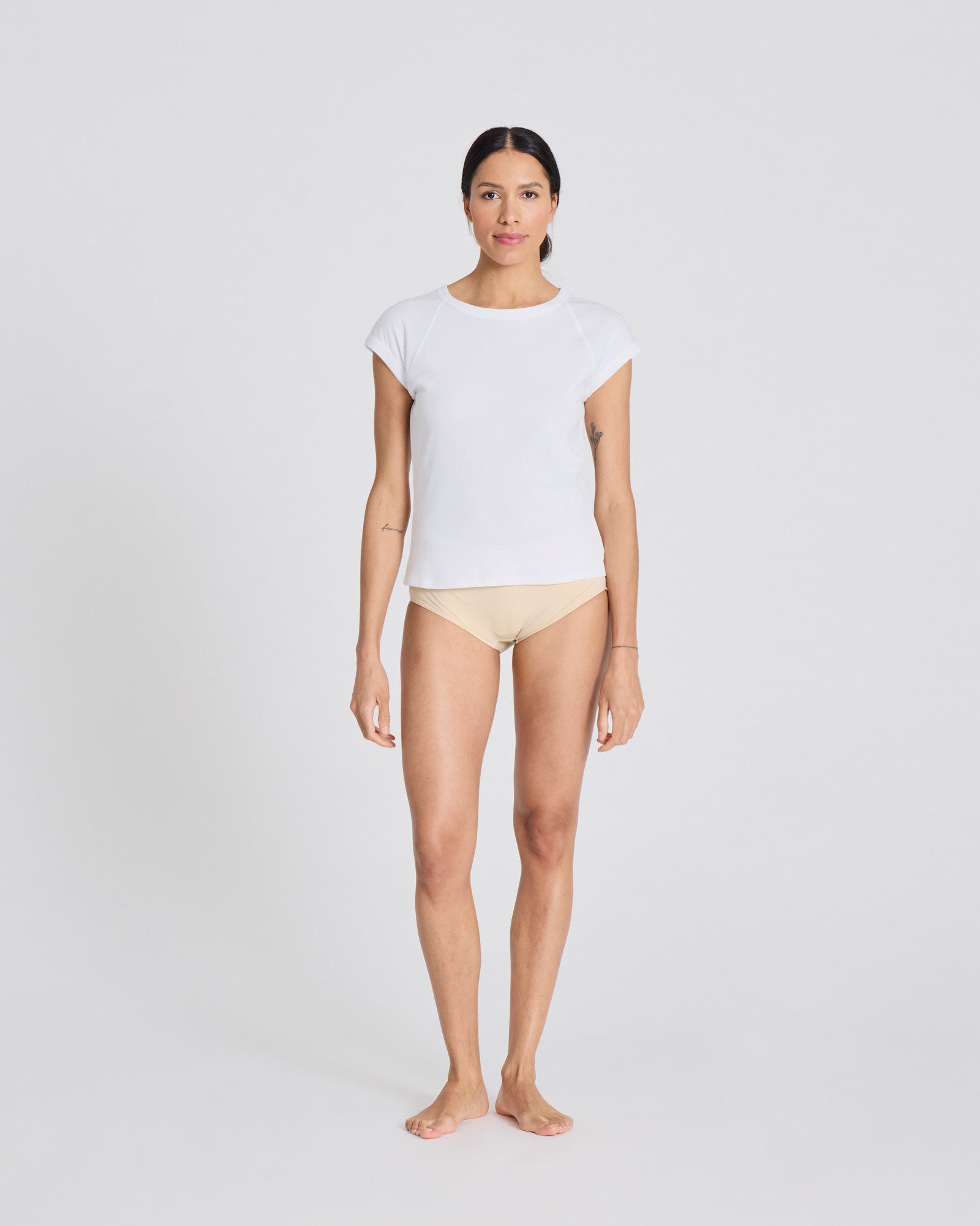 GAI+LISVA Malou S/S Cotton 1x1 Rib Tee GOTS Tops & T-shirts 100 White