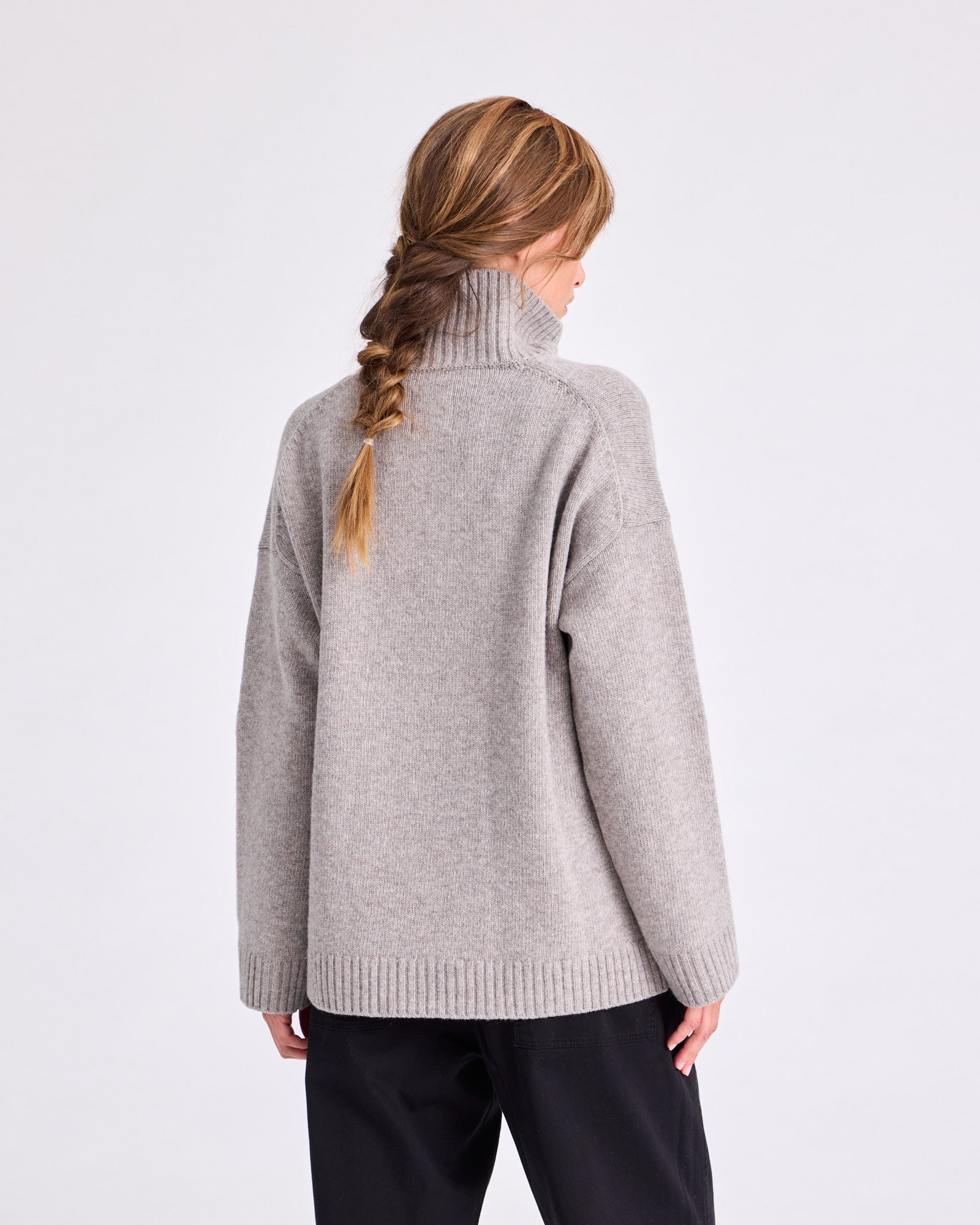 GAI+LISVA Mandie Lambswool Knit GOTS Lambswool l Knitwear 173 Stone Grey