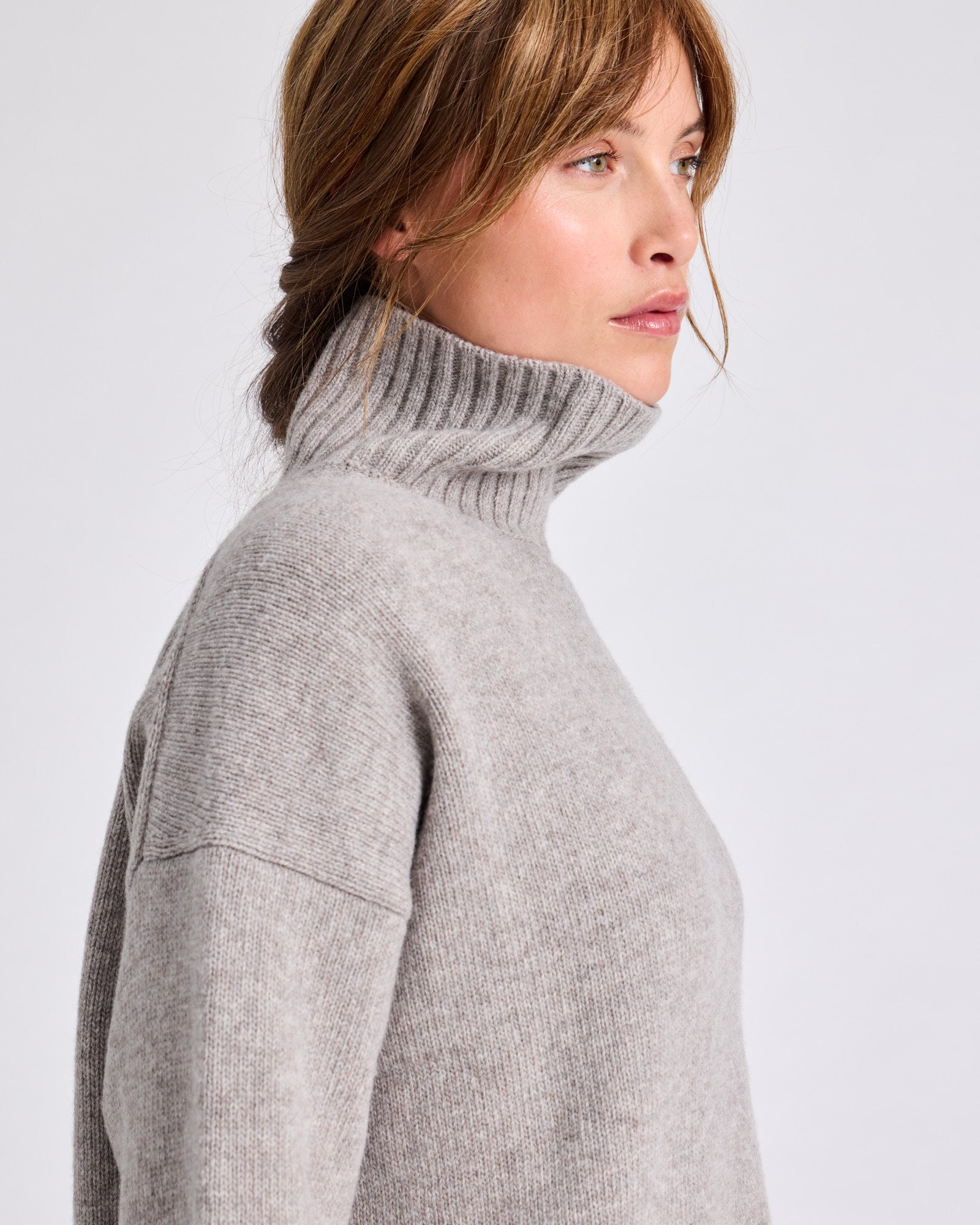 GAI+LISVA Mandie Lambswool Knit GOTS Lambswool l Knitwear 173 Stone Grey